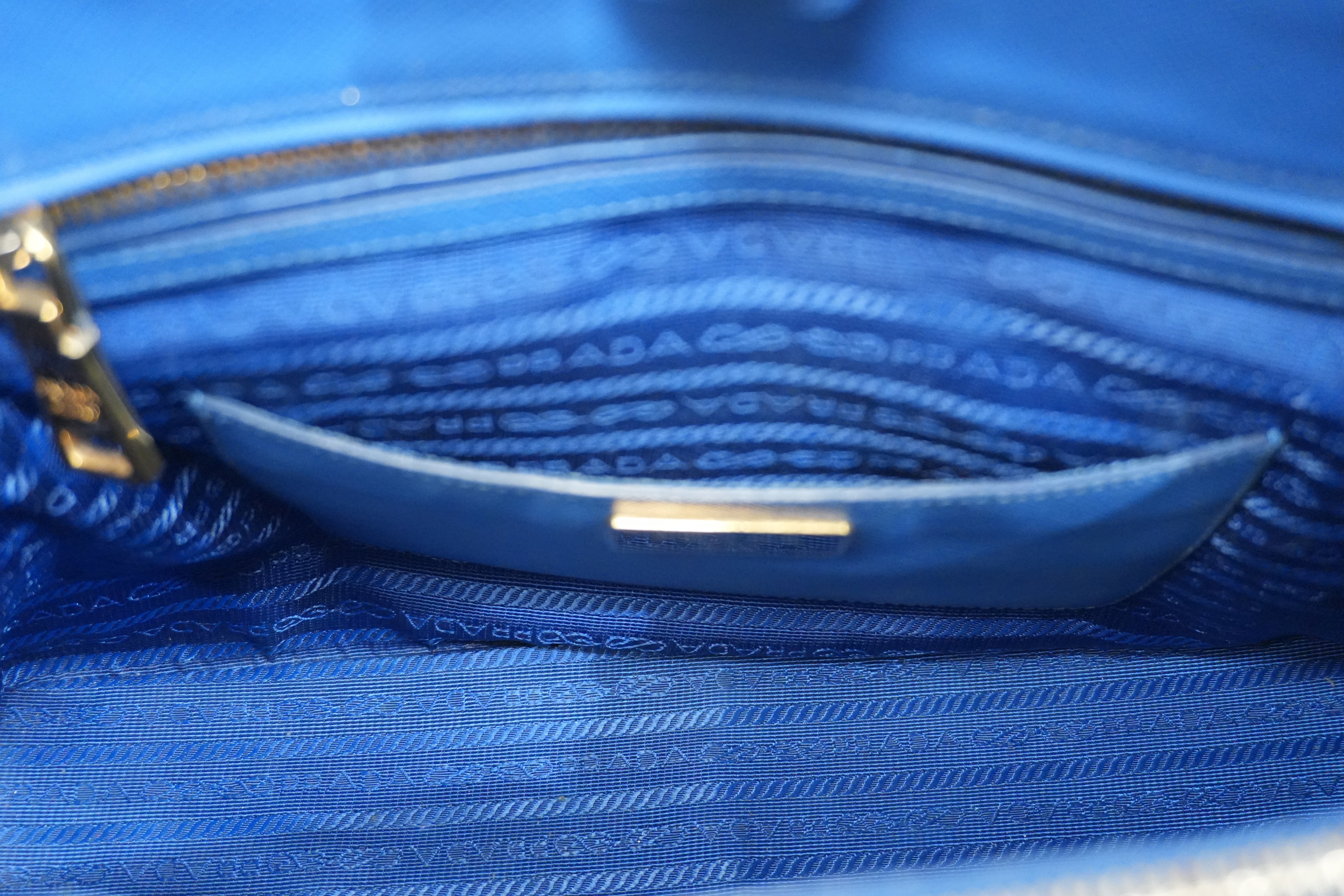 Pre-owned Prada Saffiano Two Way Shoulder Bag Blue