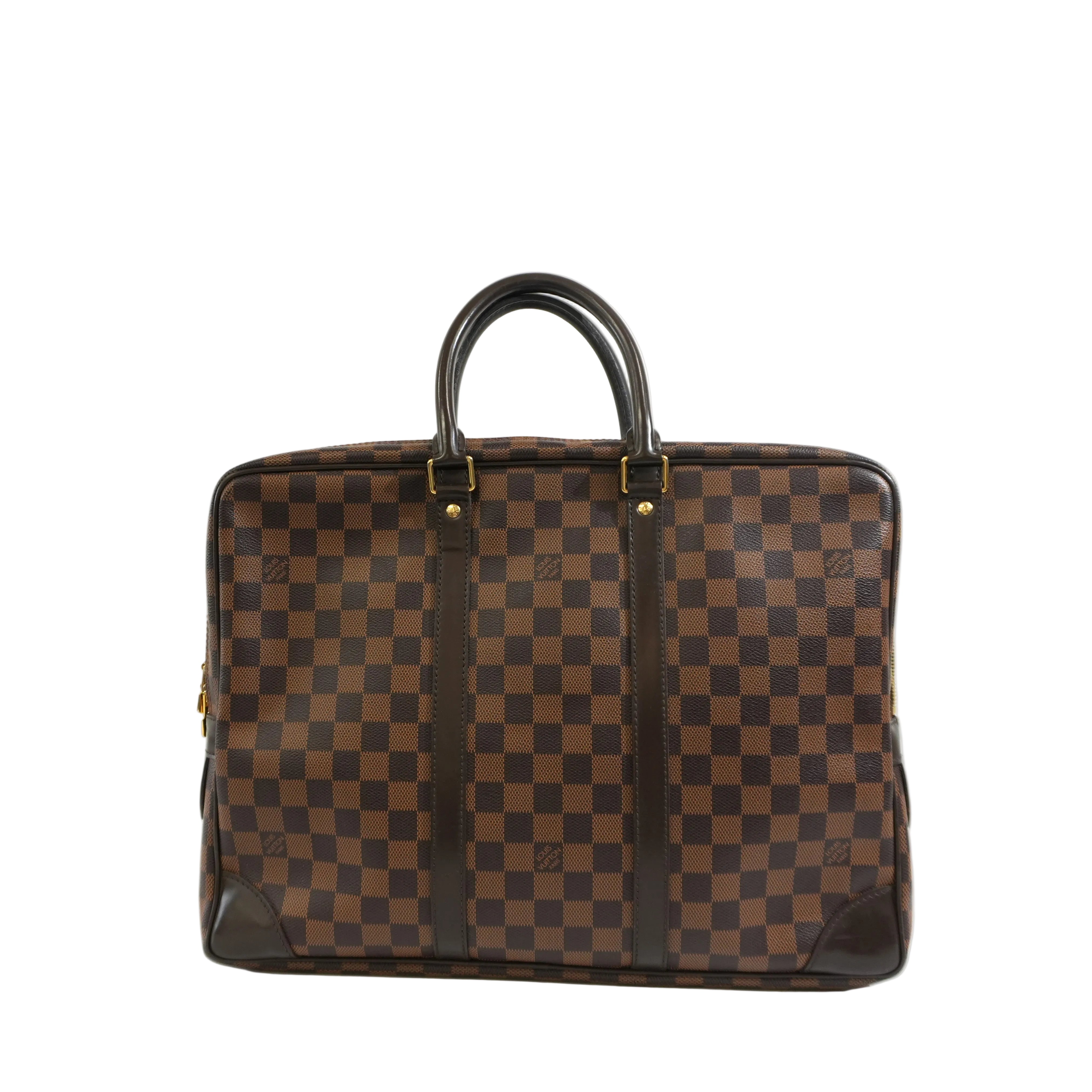 Pre-owned Louis Vuitton Damier Ebene Porte Documents Briefcase