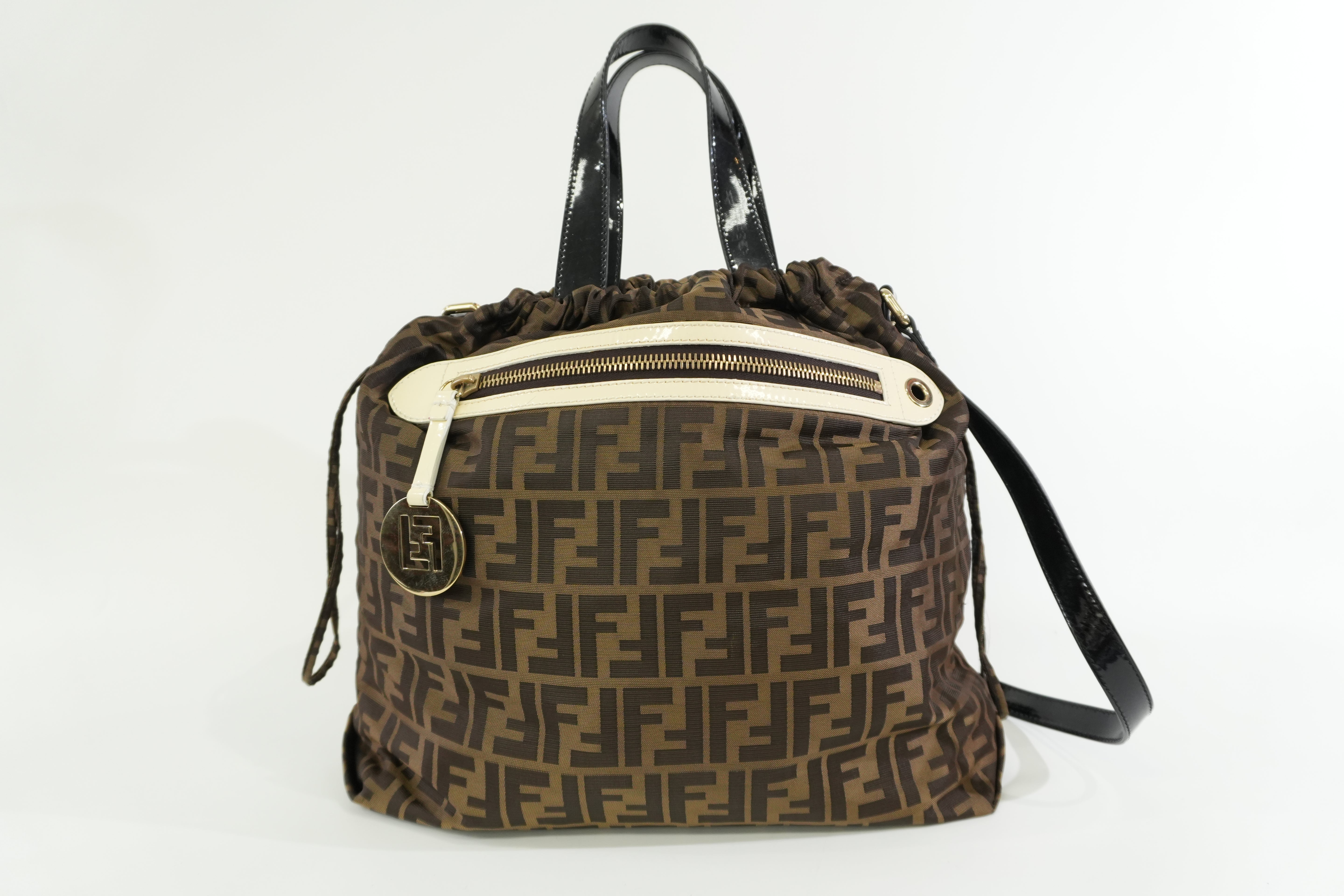 Pre-owned Fendi Zucca Two Way Shoulder Bag Brown