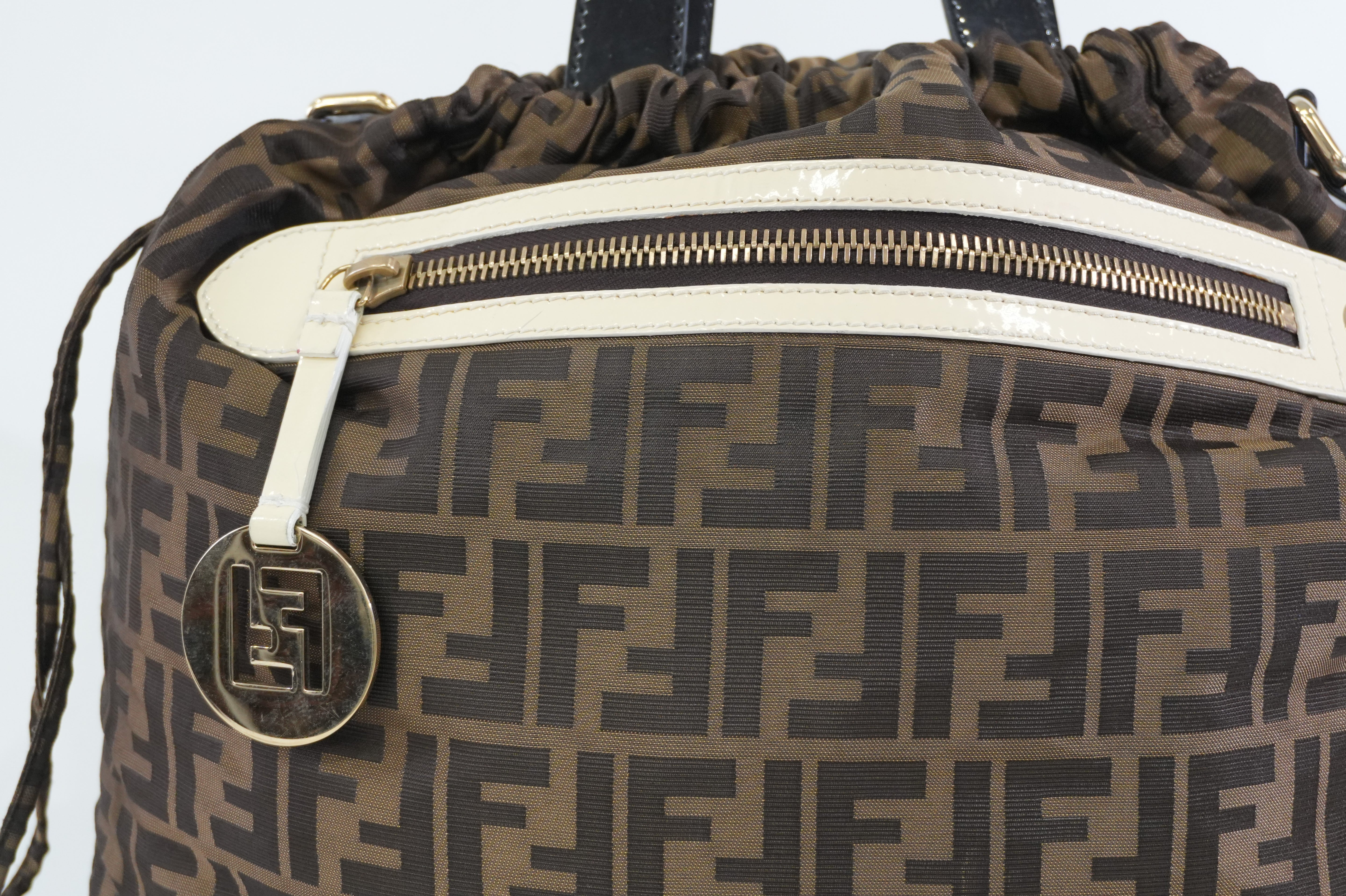 Pre-owned Fendi Zucca Two Way Shoulder Bag Brown