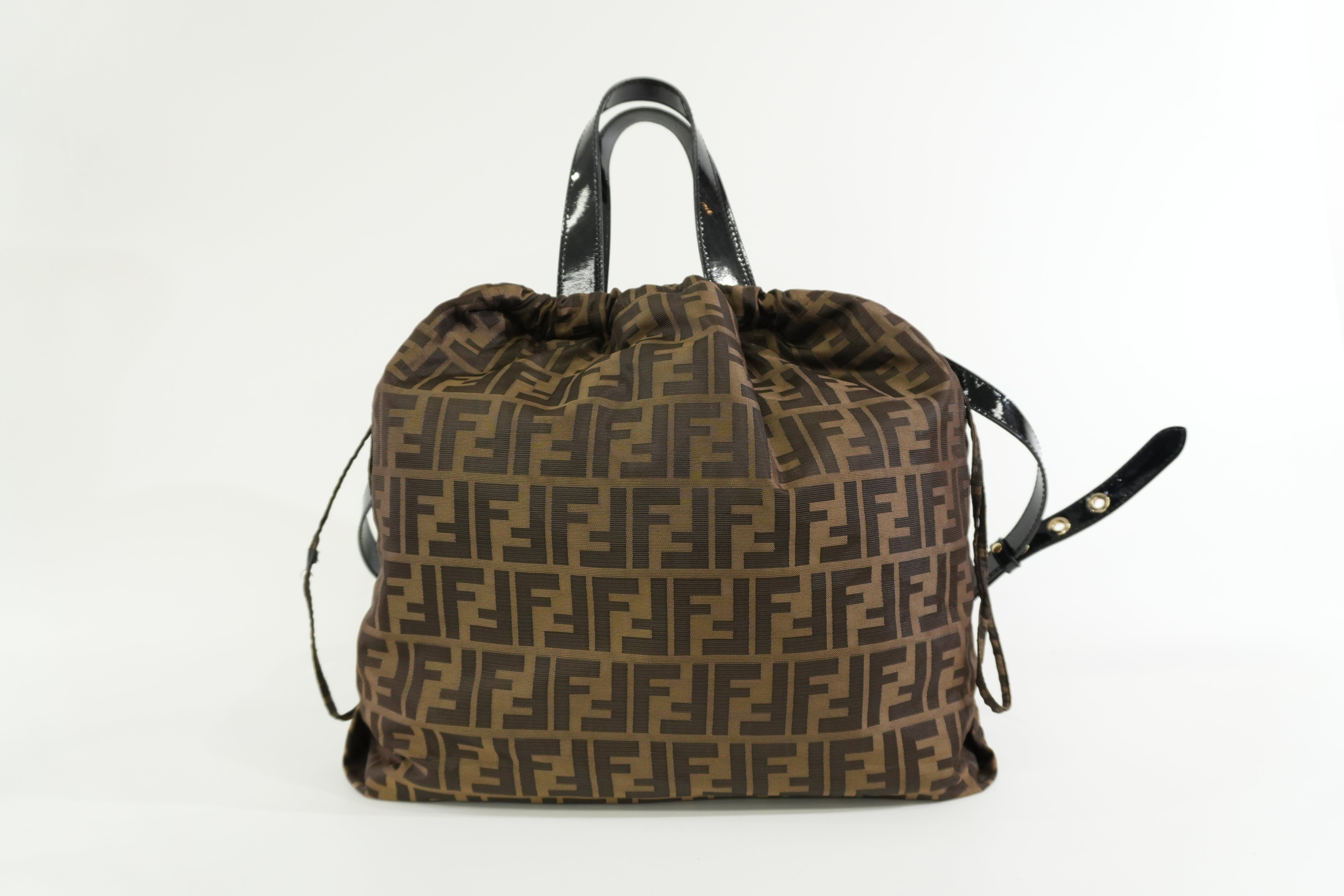 Pre-owned Fendi Zucca Two Way Shoulder Bag Brown