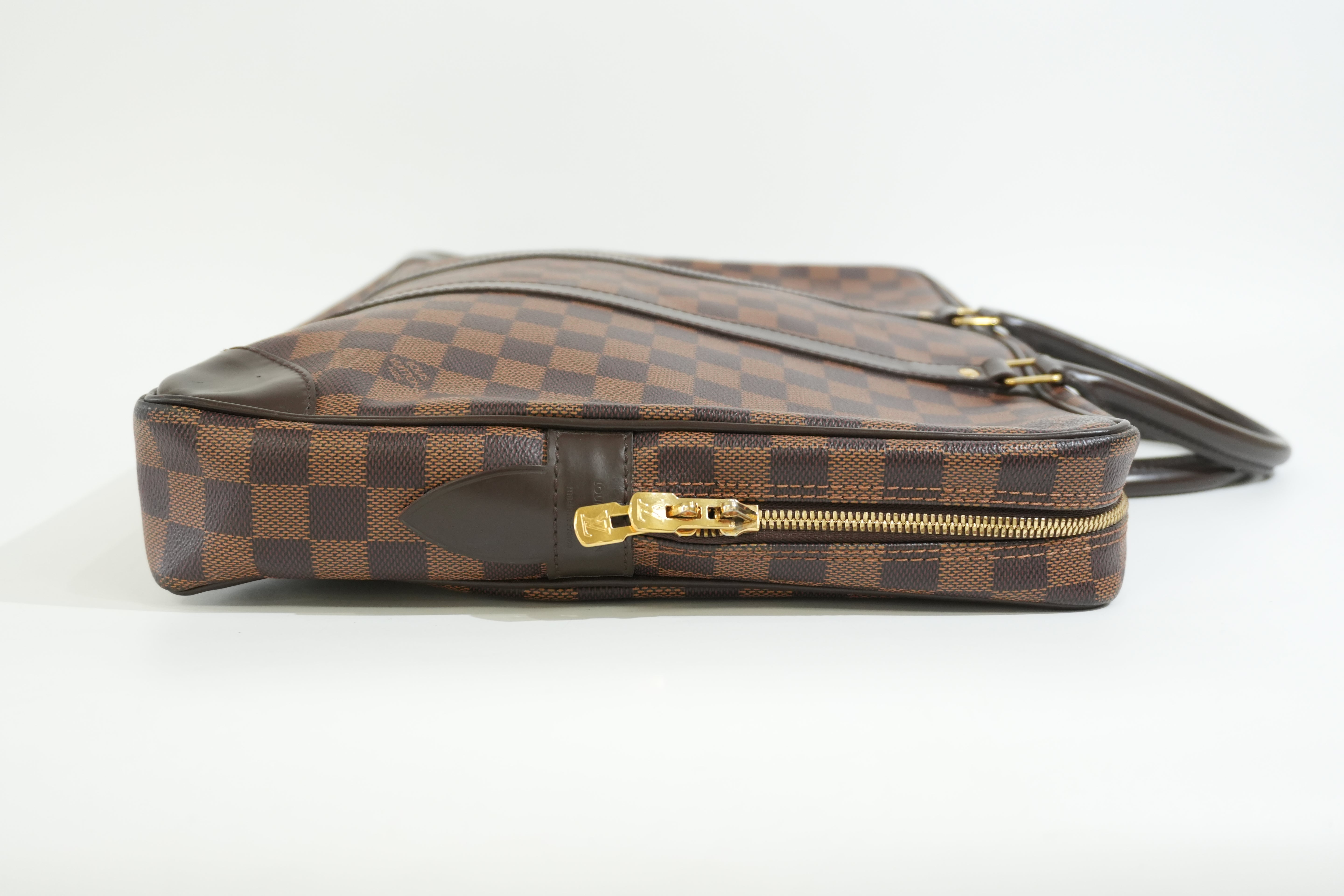 Pre-owned Louis Vuitton Damier Ebene Porte Documents Briefcase