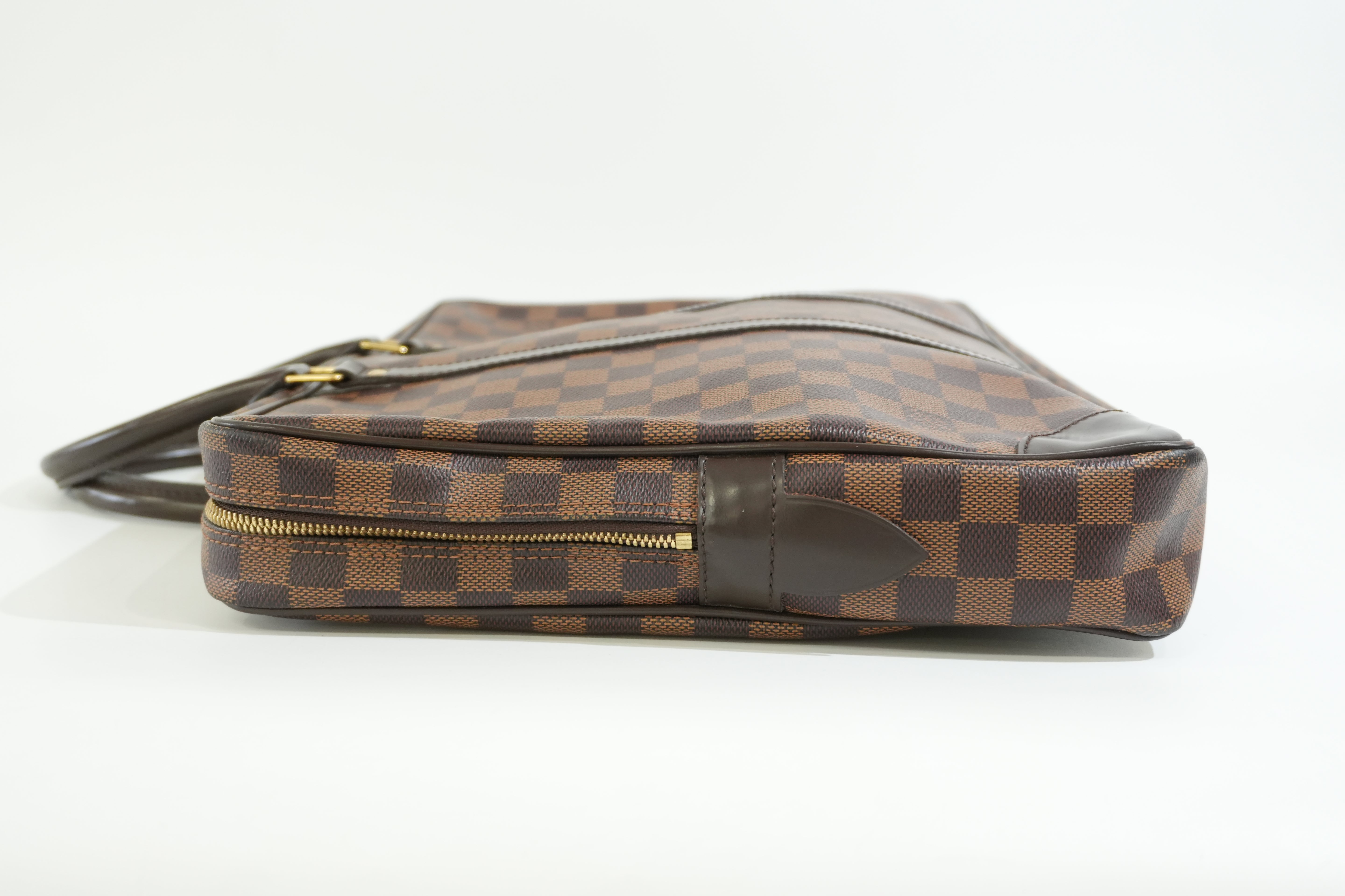 Pre-owned Louis Vuitton Damier Ebene Porte Documents Briefcase