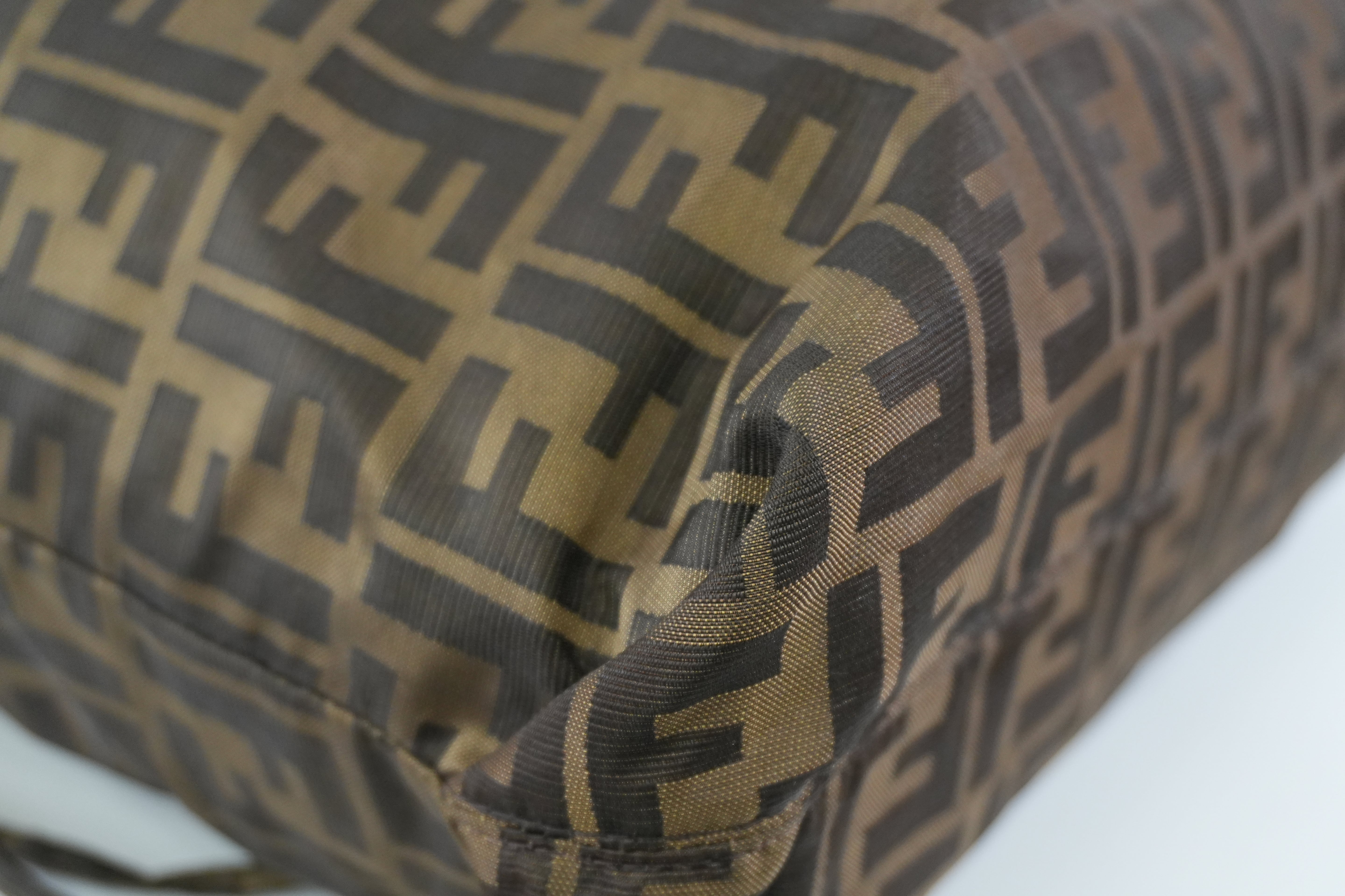 Pre-owned Fendi Zucca Two Way Shoulder Bag Brown