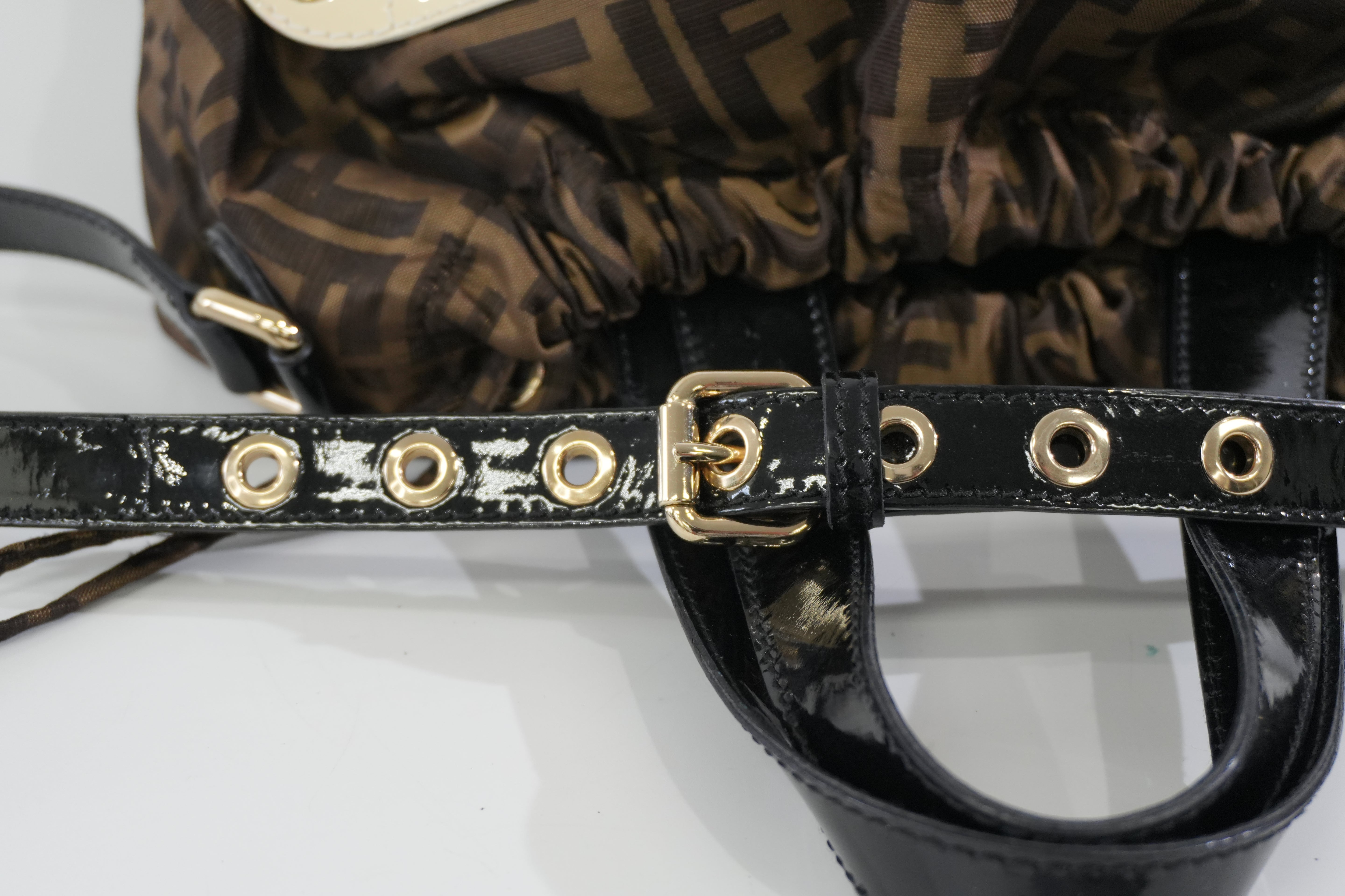 Pre-owned Fendi Zucca Two Way Shoulder Bag Brown