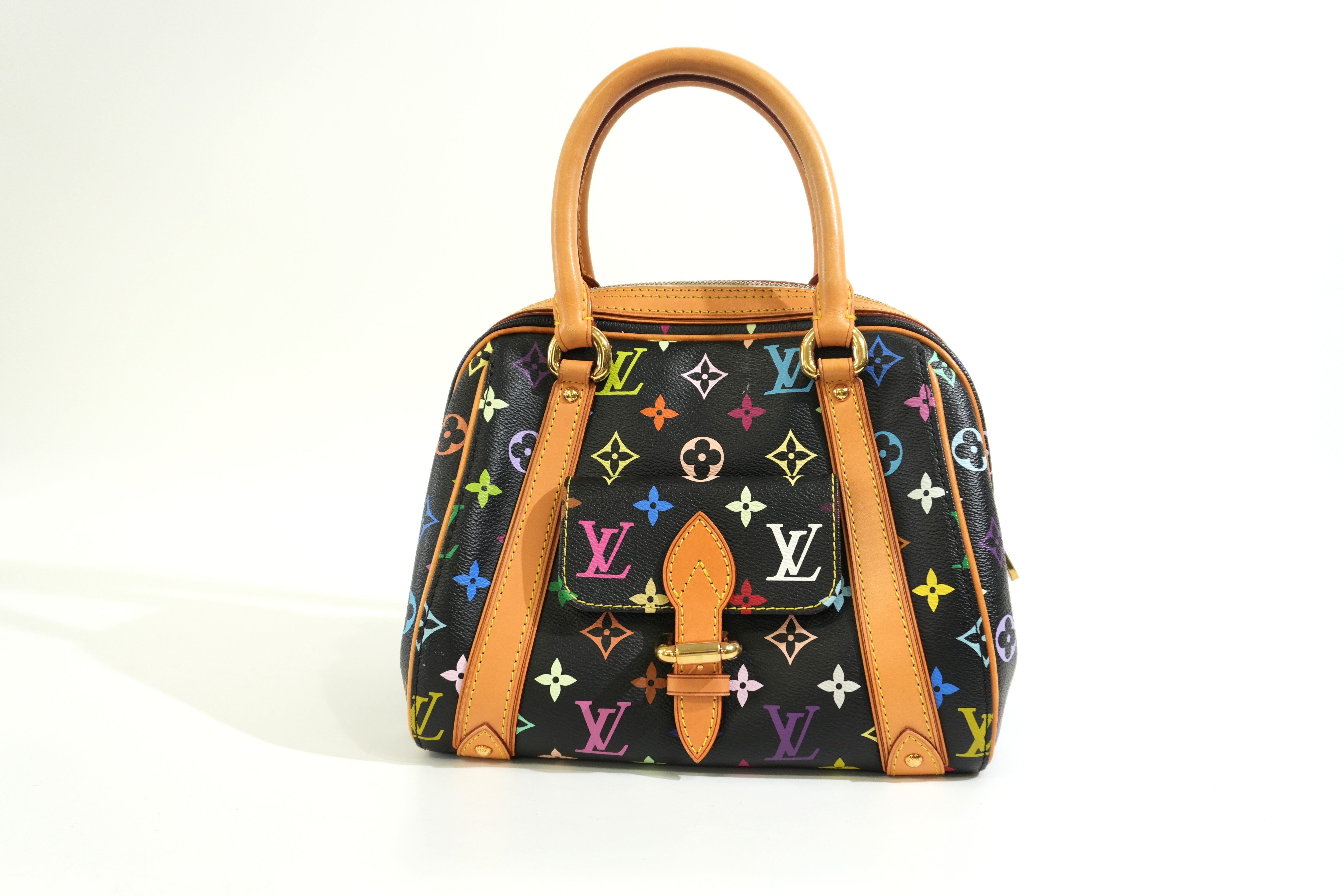 Pre-owned Louis Vuitton Multicolor Priscilla Handbag Black