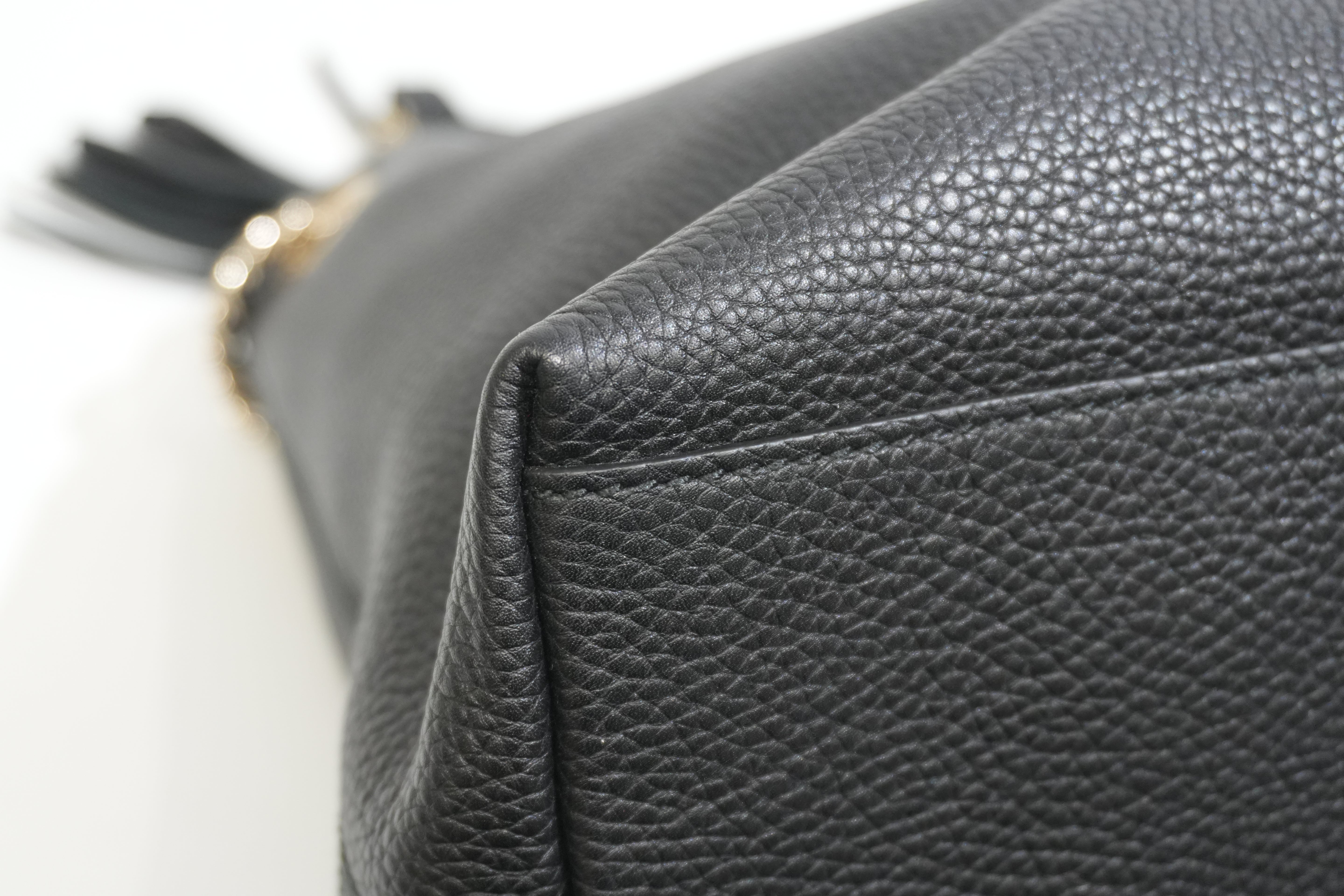 Pre-owned Gucci Soho Chain Tote Bag Black