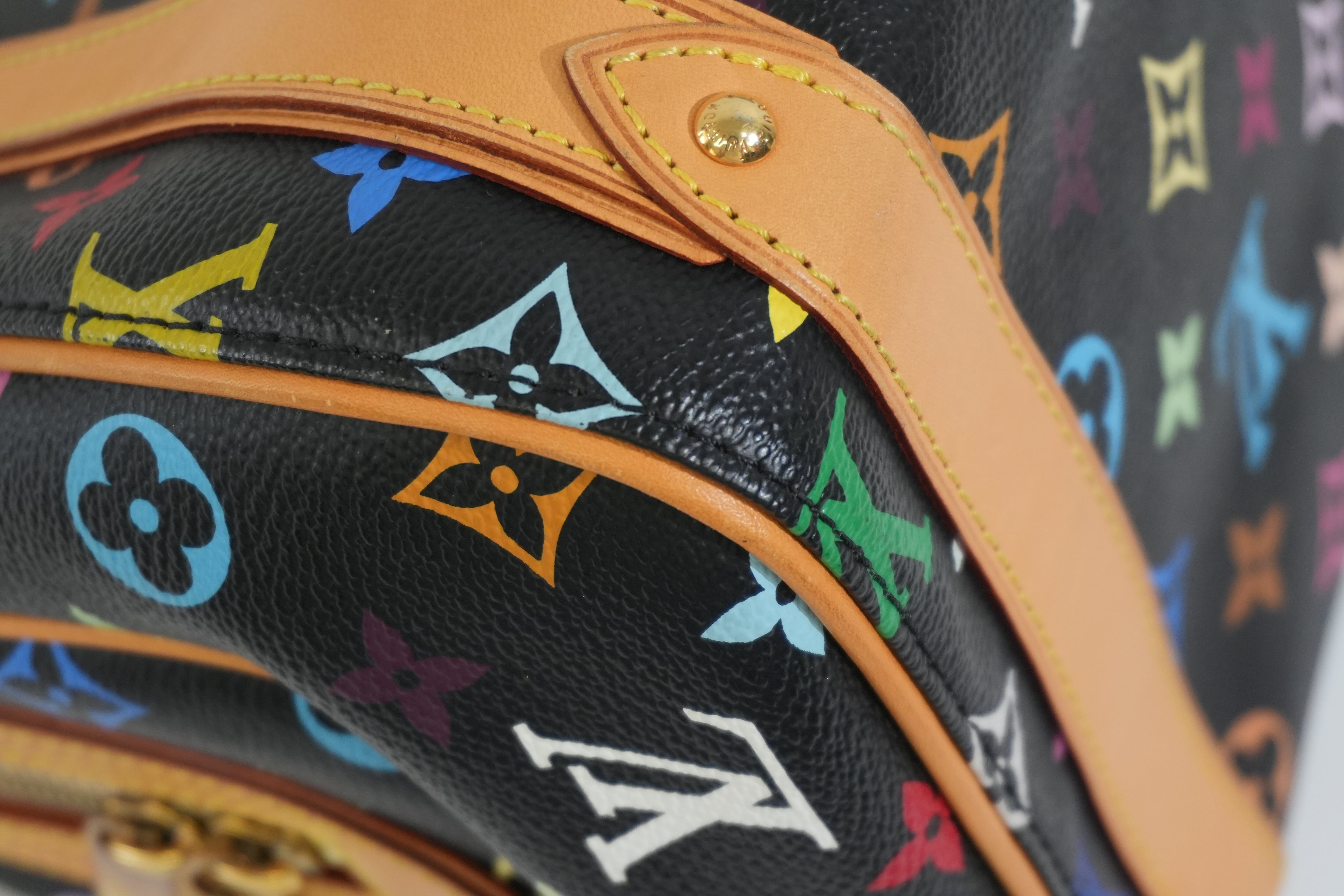 Pre-owned Louis Vuitton Multicolor Priscilla Handbag Black