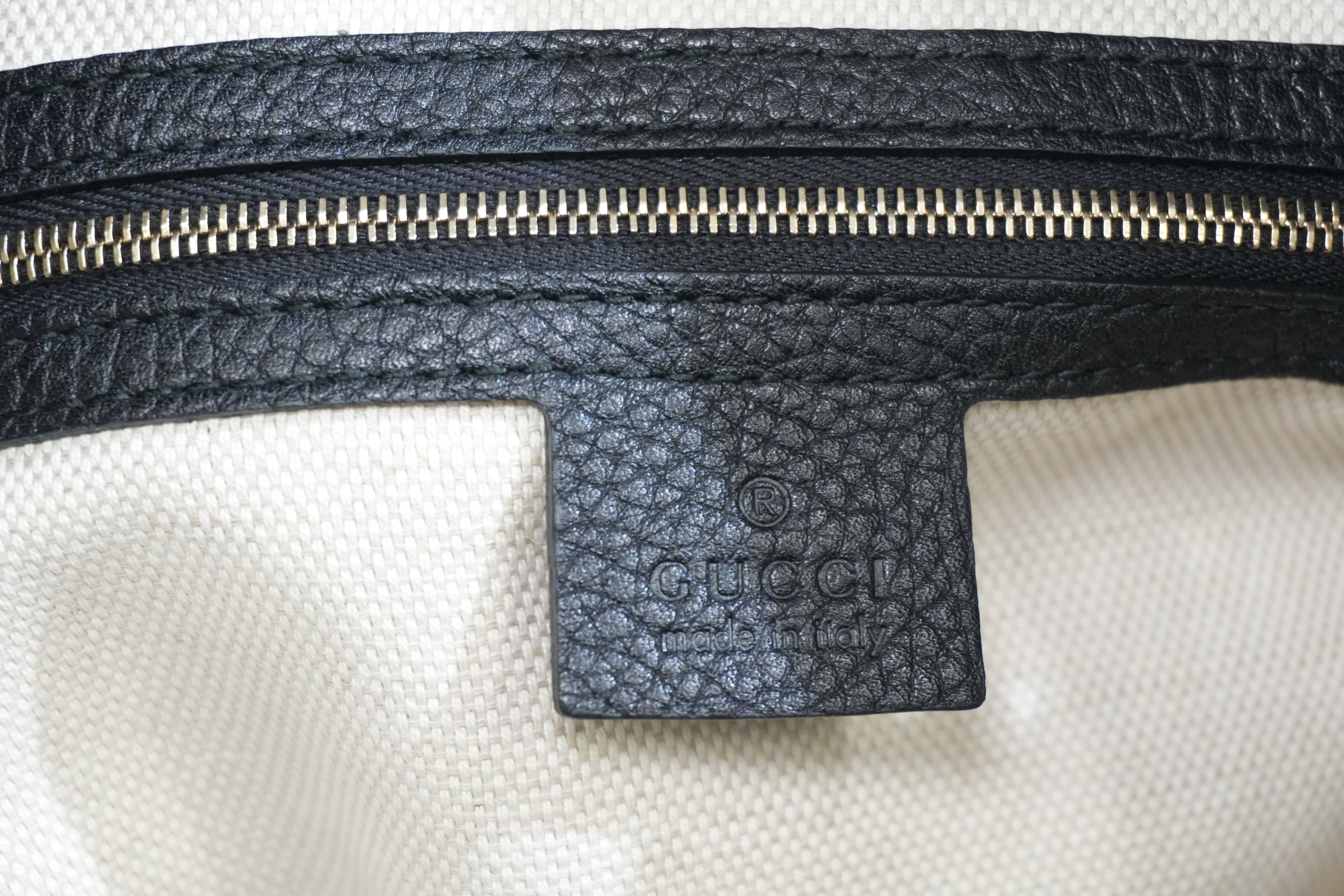 Pre-owned Gucci Soho Chain Tote Bag Black