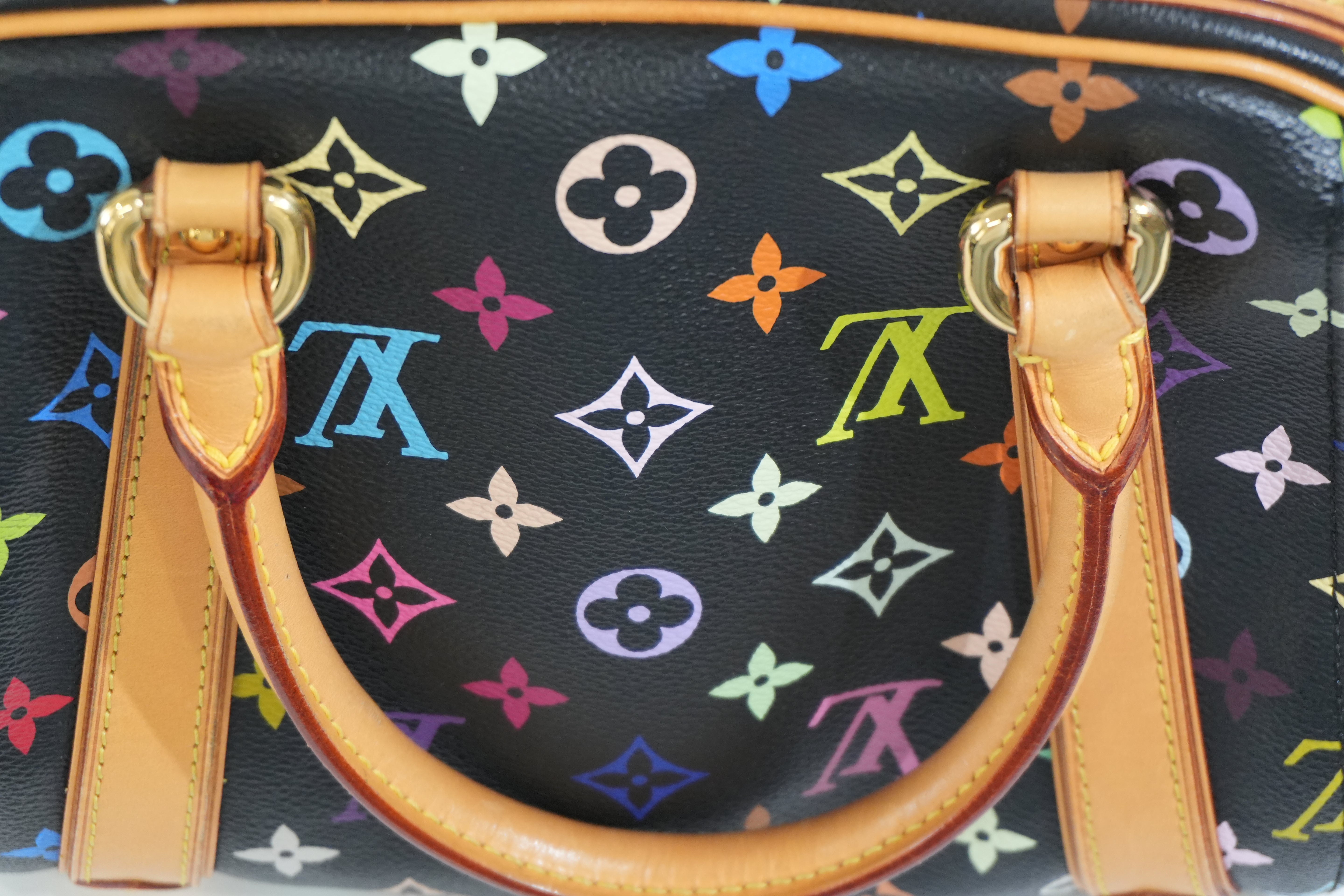 Pre-owned Louis Vuitton Multicolor Priscilla Handbag Black