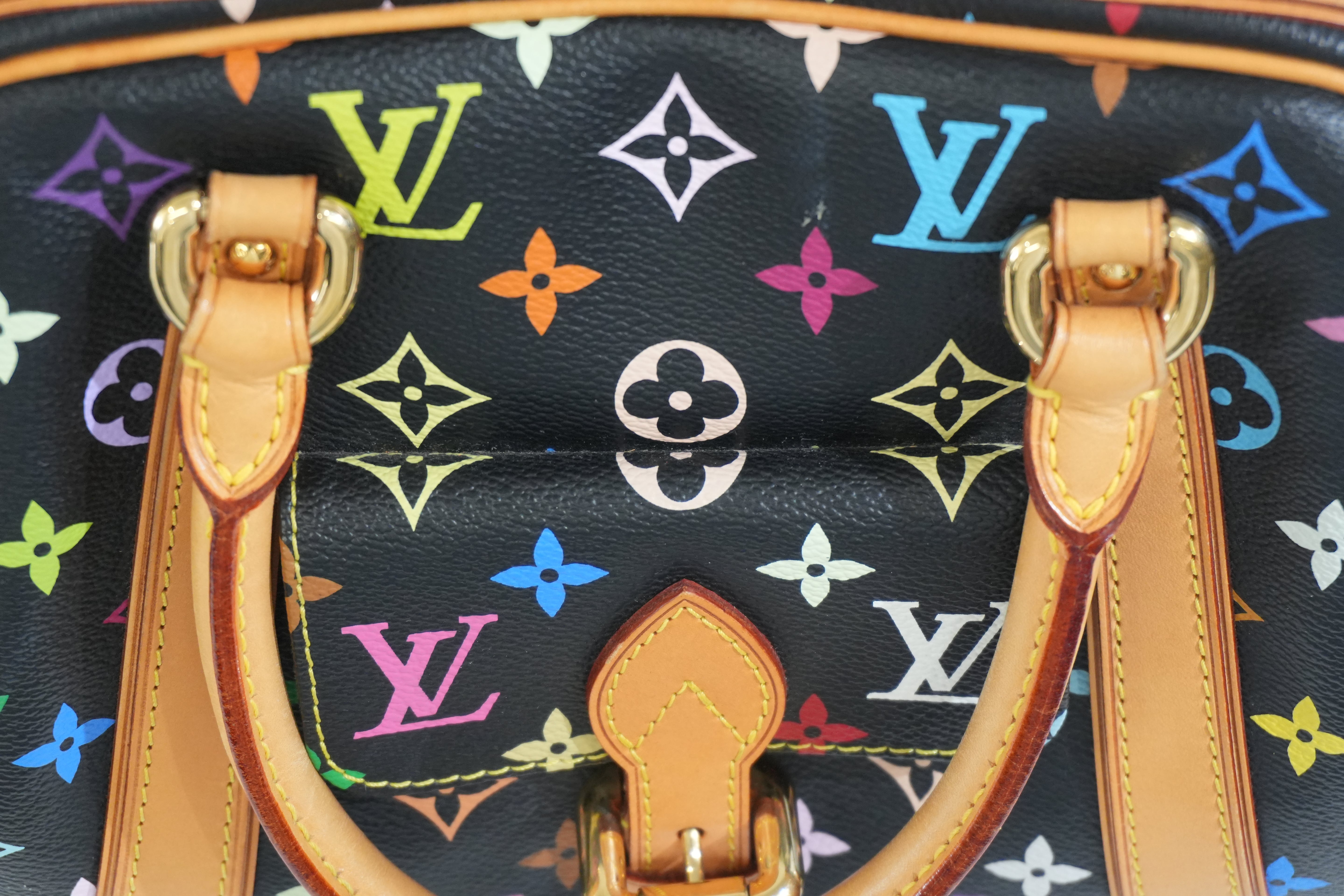 Pre-owned Louis Vuitton Multicolor Priscilla Handbag Black