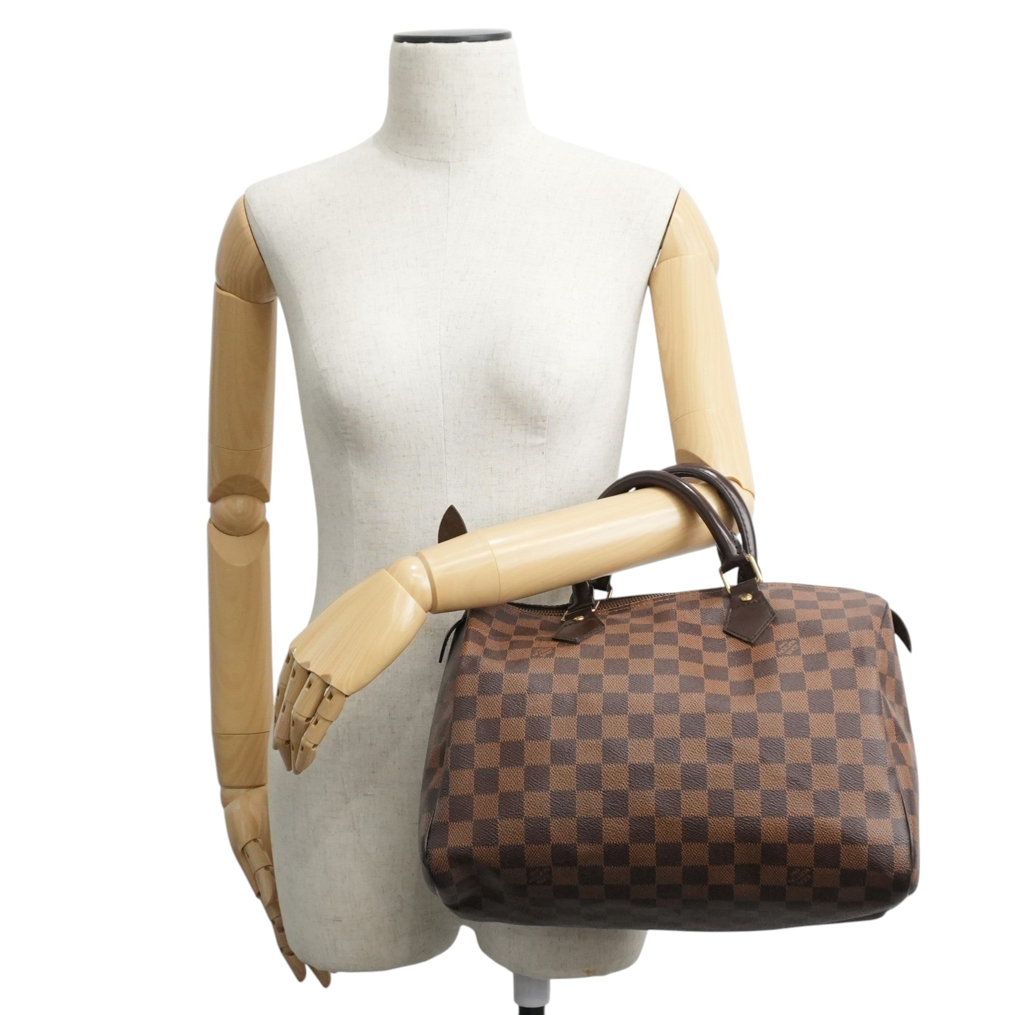 Louis Vuitton Damier Ebene Speedy 30 Handbag Used