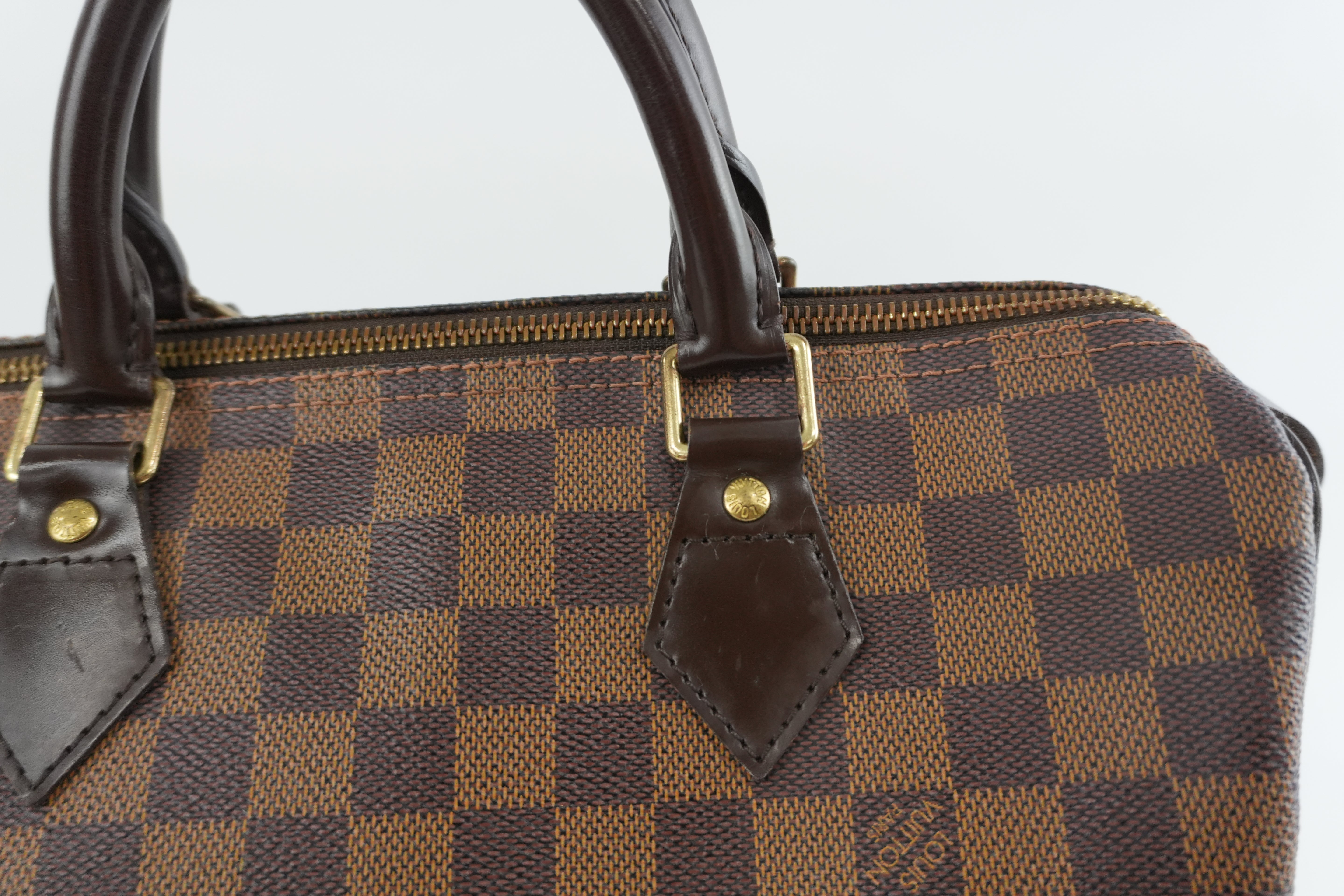 Louis Vuitton Damier Ebene Speedy 30 Handbag Used