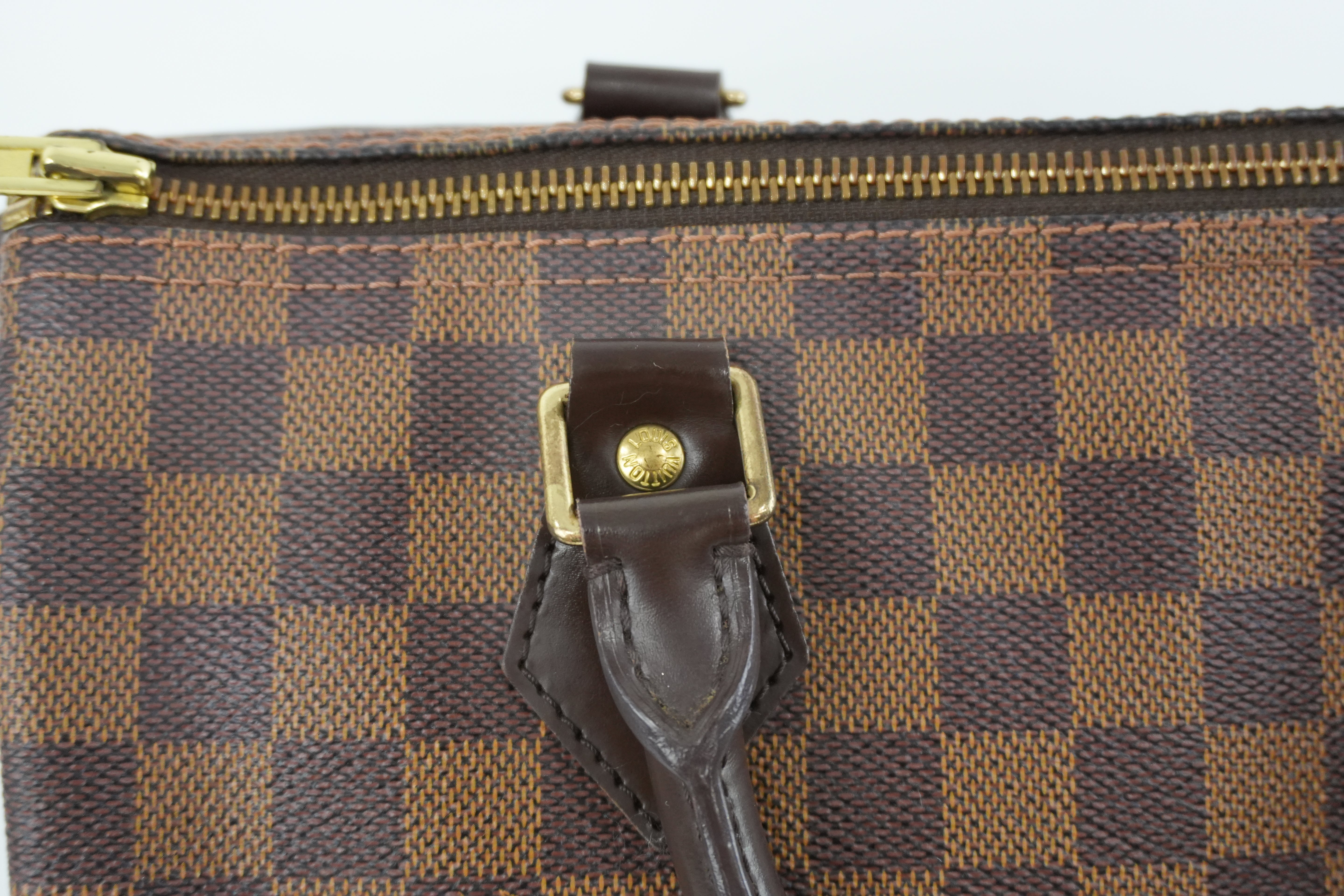 Louis Vuitton Damier Ebene Speedy 30 Handbag Used