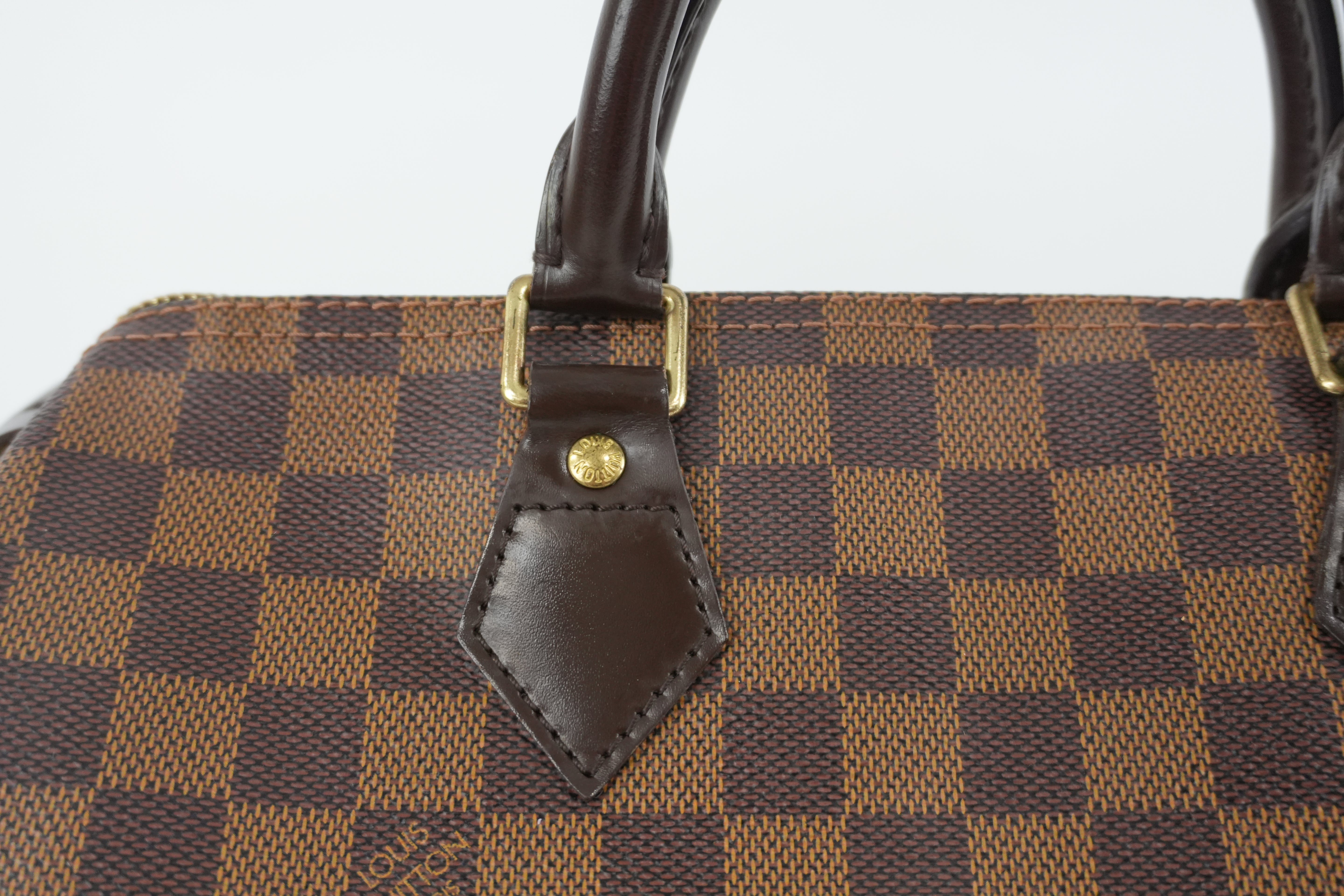 Louis Vuitton Damier Ebene Speedy 30 Handbag Used