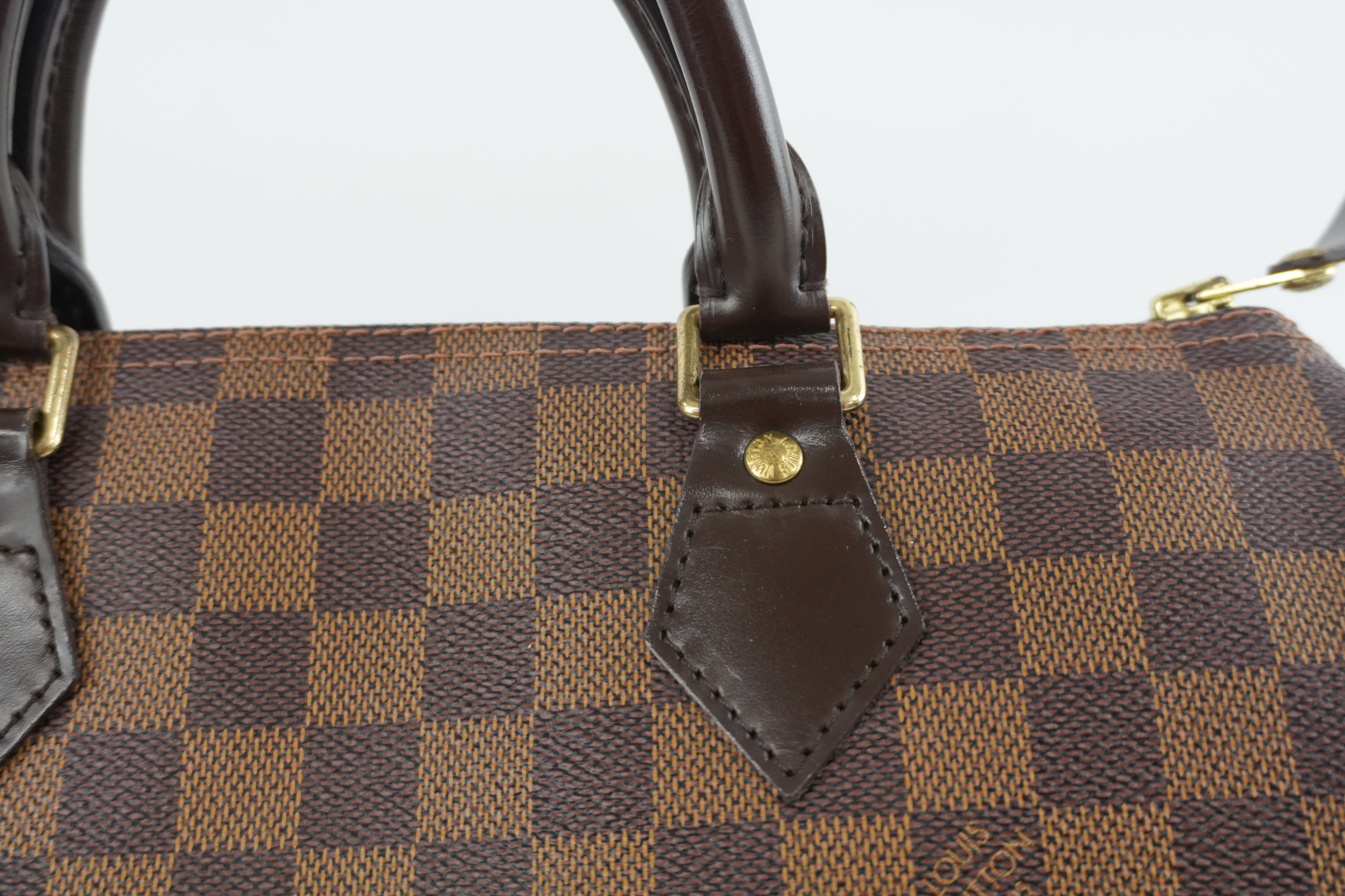 Louis Vuitton Damier Ebene Speedy 30 Handbag Used