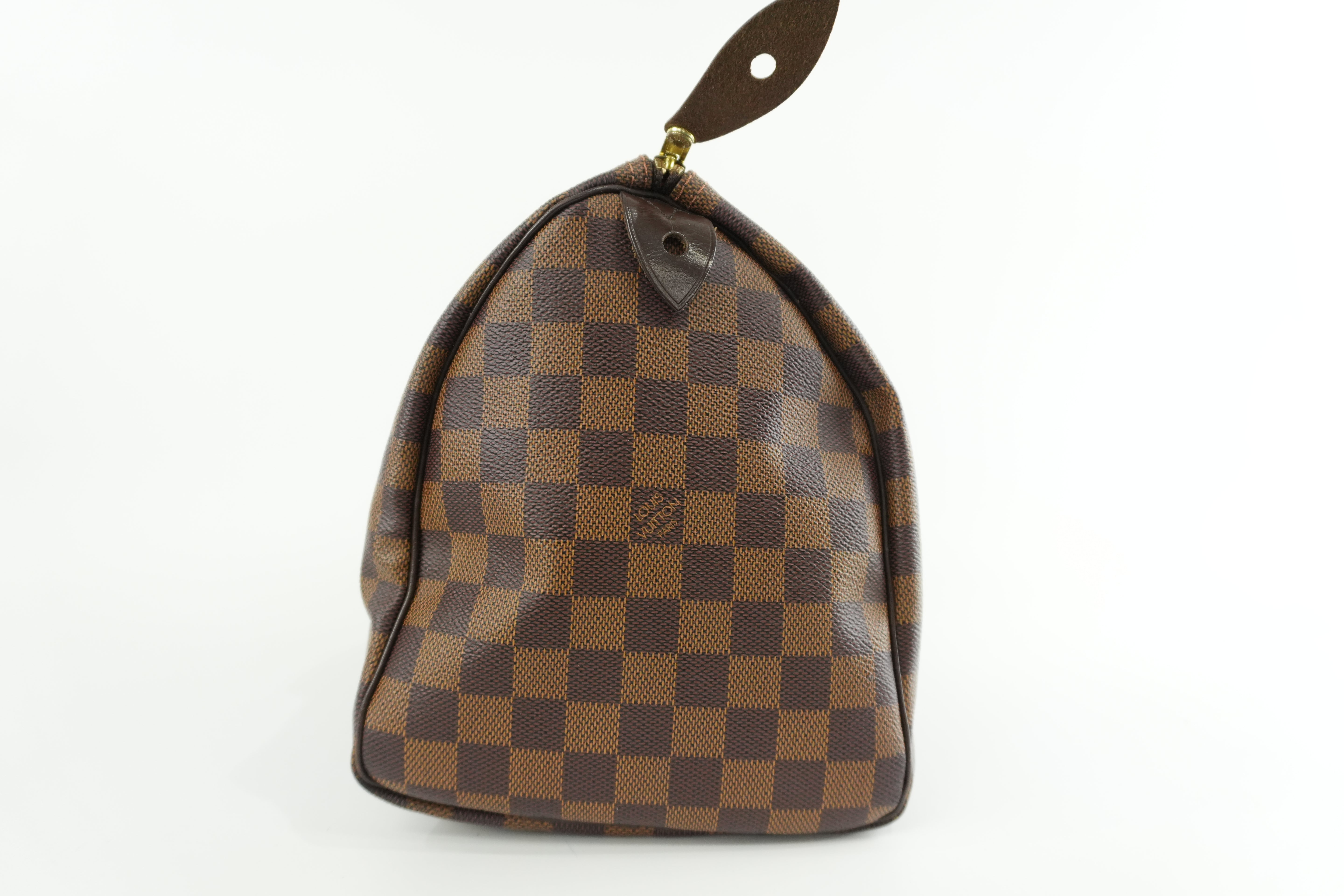 Louis Vuitton Damier Ebene Speedy 30 Handbag Used