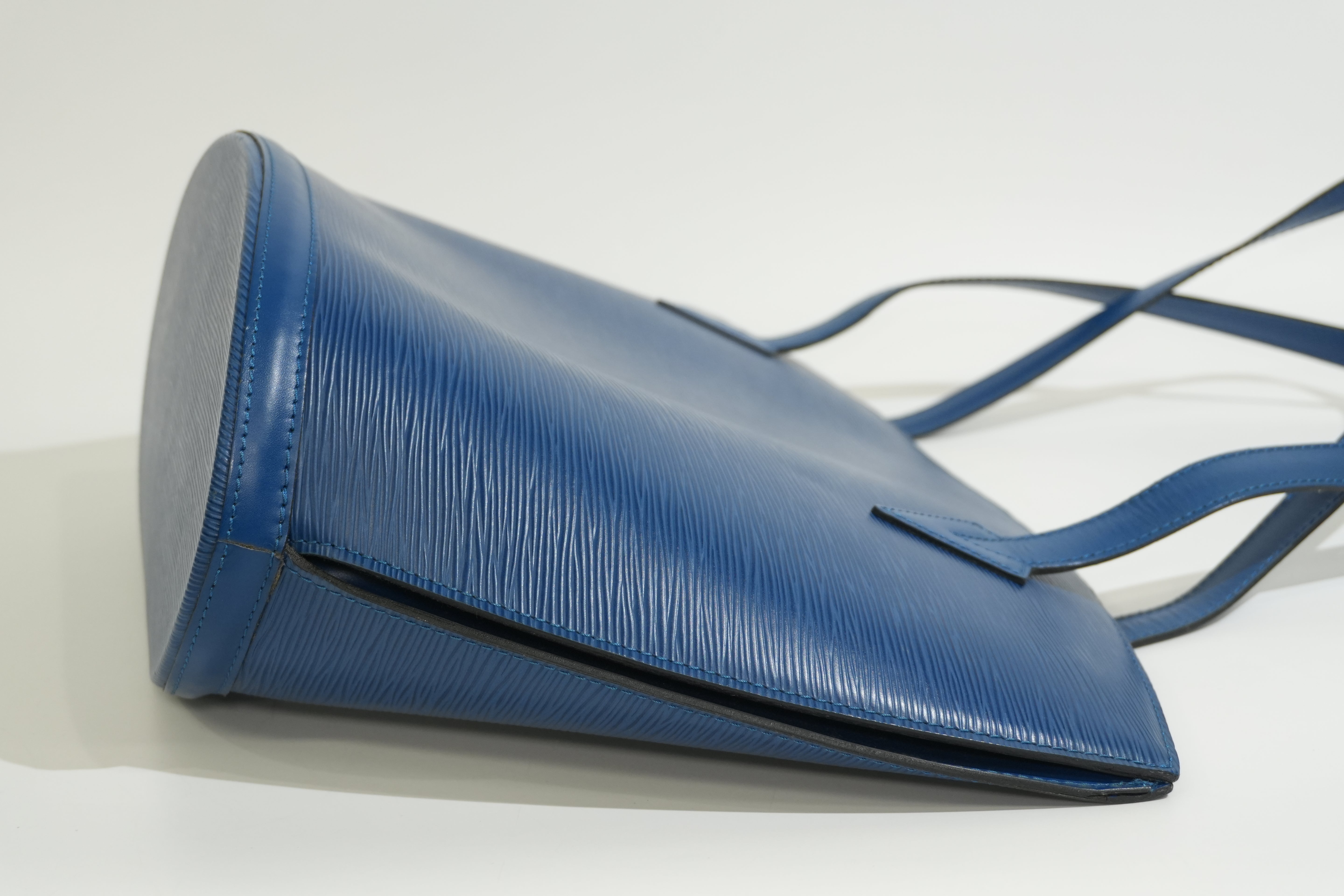 Pre-owned Louis Vuitton Epi Saint Jacque Tote Bag Blue