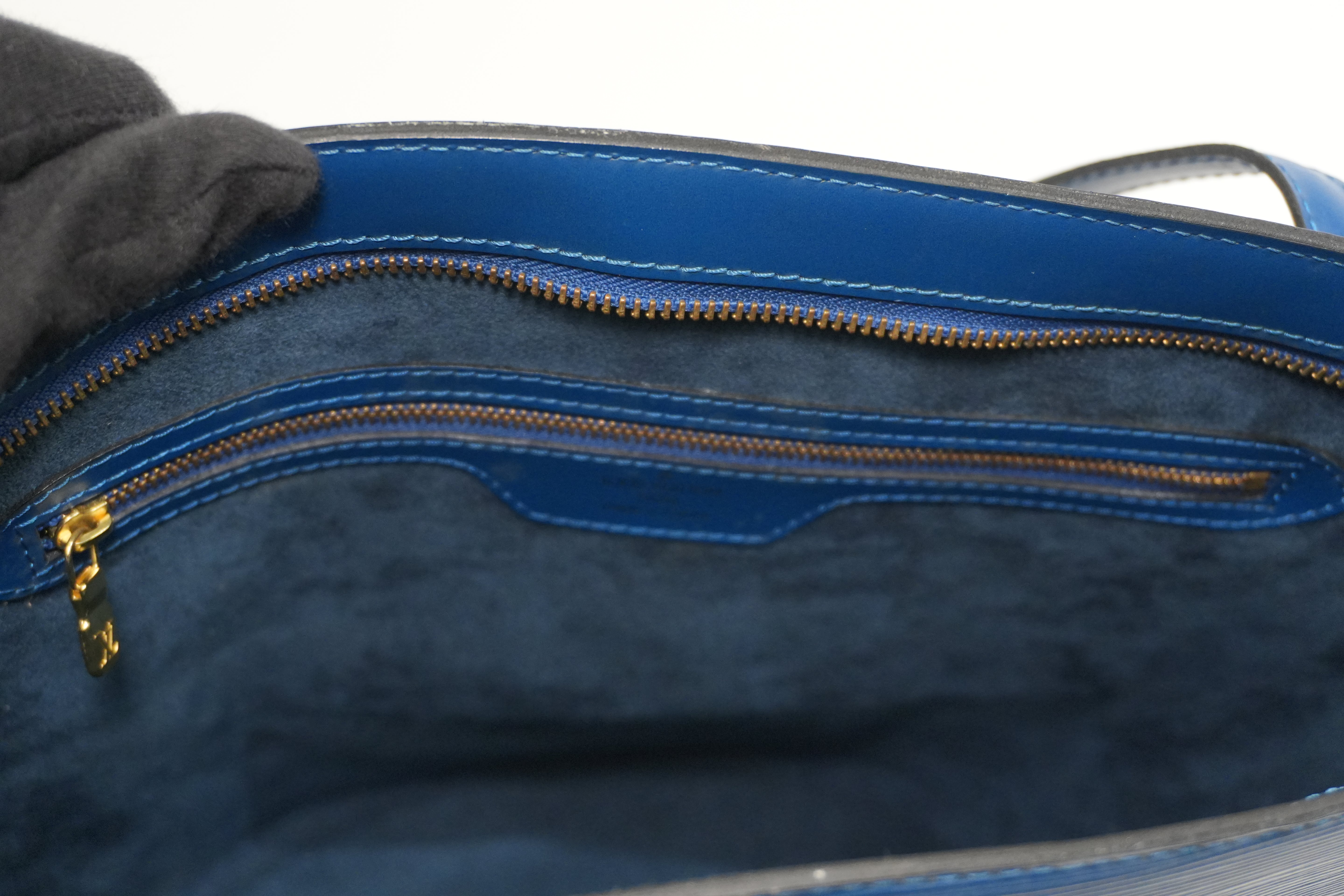 Pre-owned Louis Vuitton Epi Saint Jacque Tote Bag Blue
