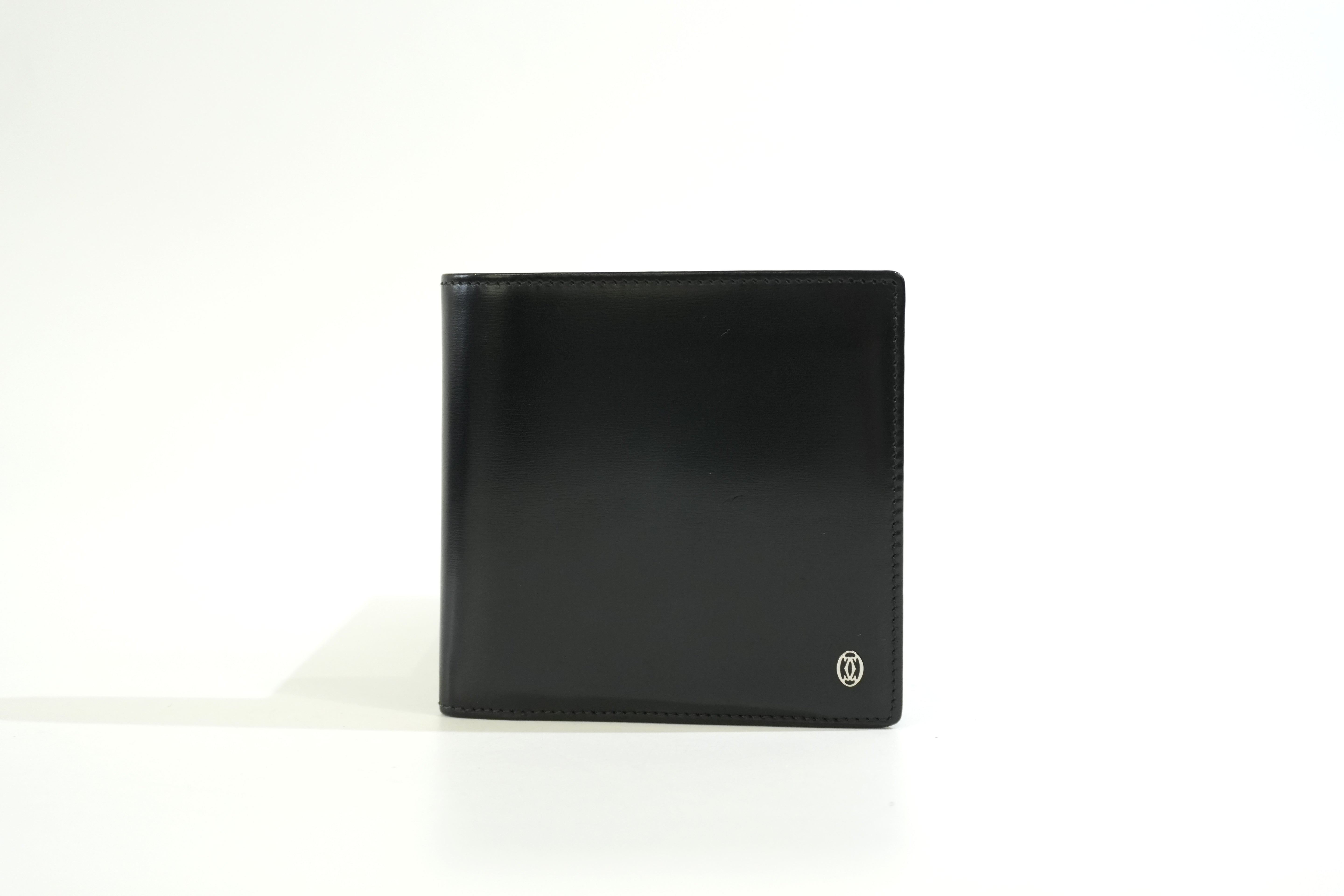 Pre-owned Cartier Compact Wallet Black