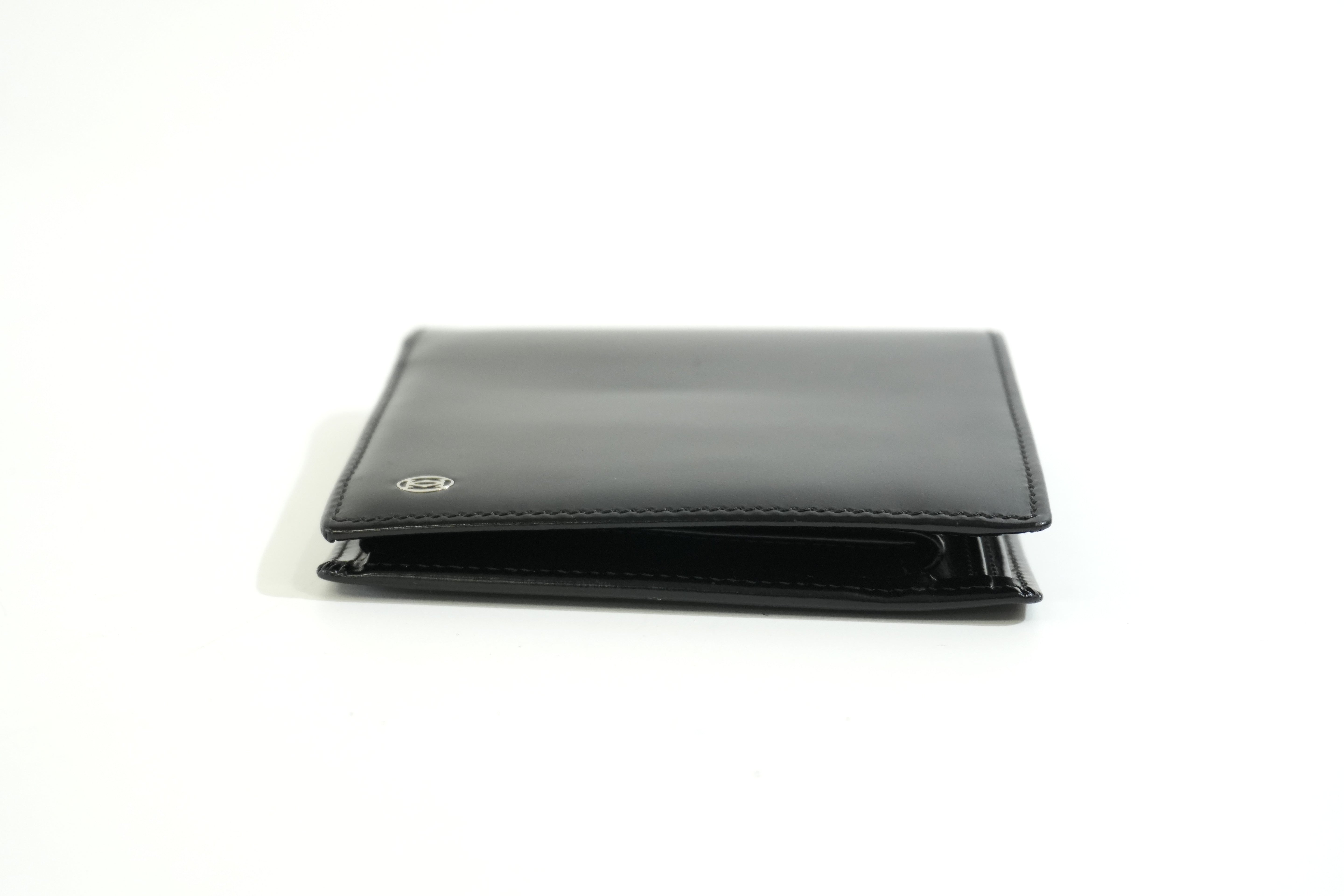 Pre-owned Cartier Compact Wallet Black