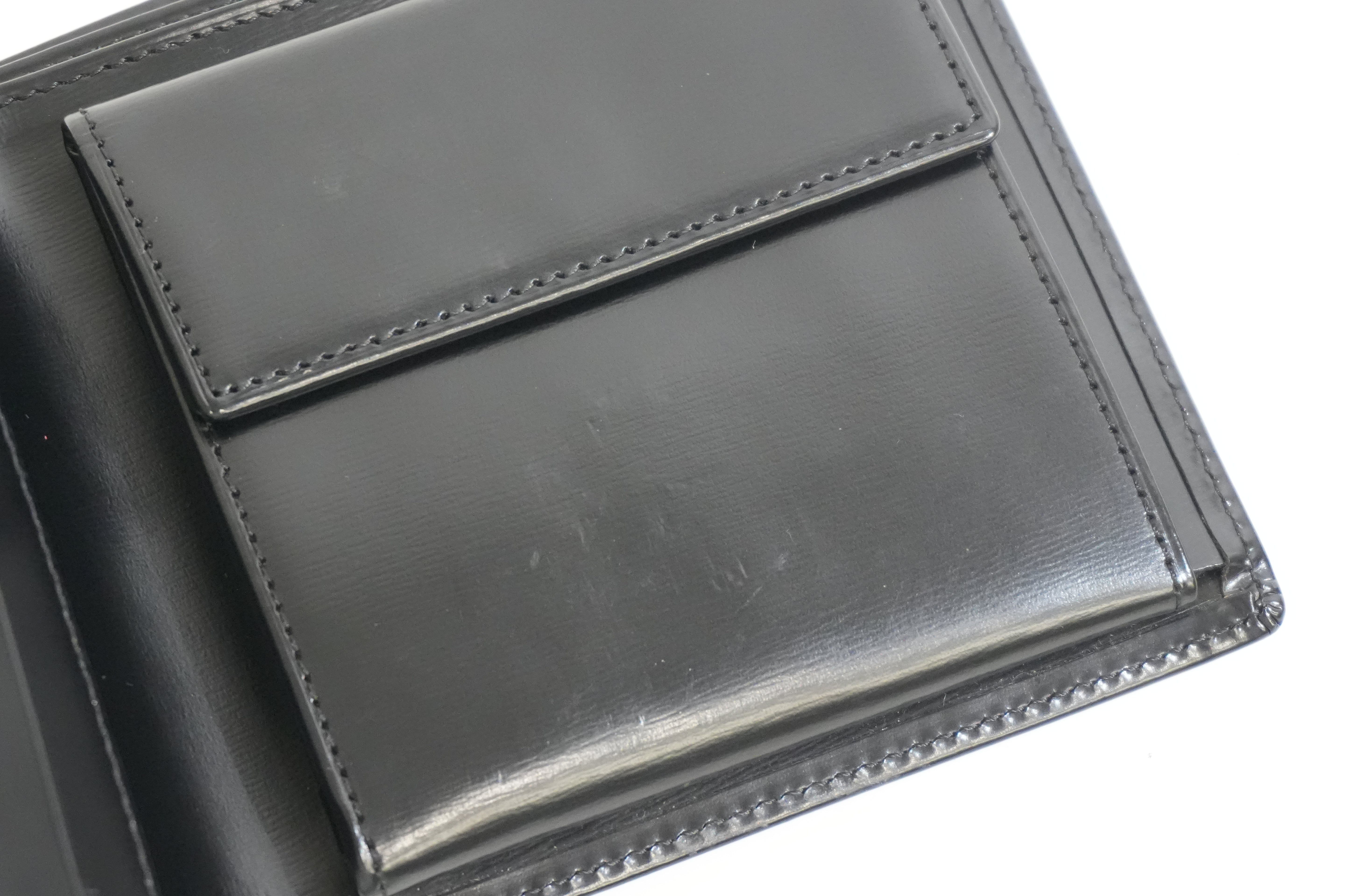 Pre-owned Cartier Compact Wallet Black