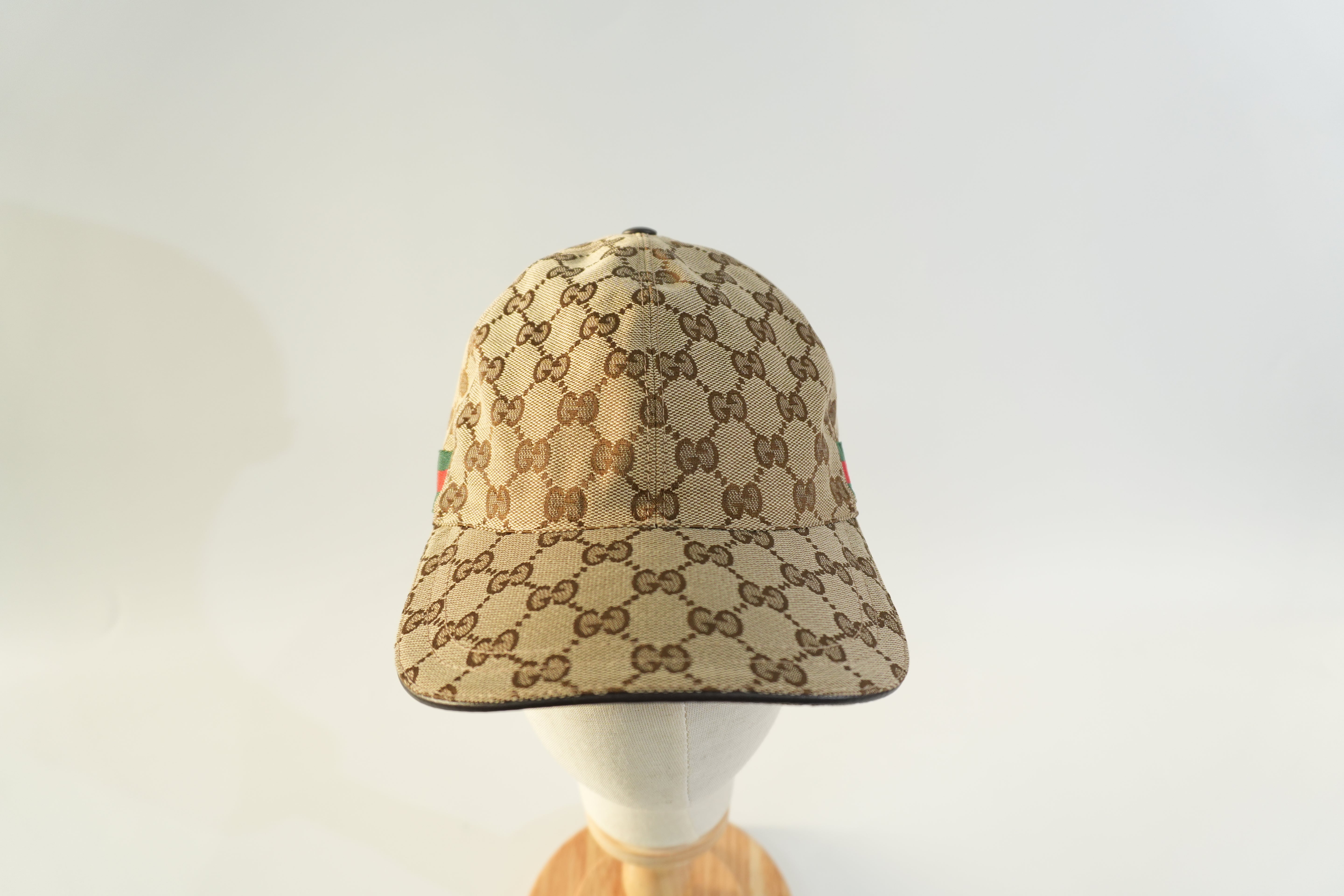 Pre-owned Gucci Ophidia Baseball Cap Size L Brown