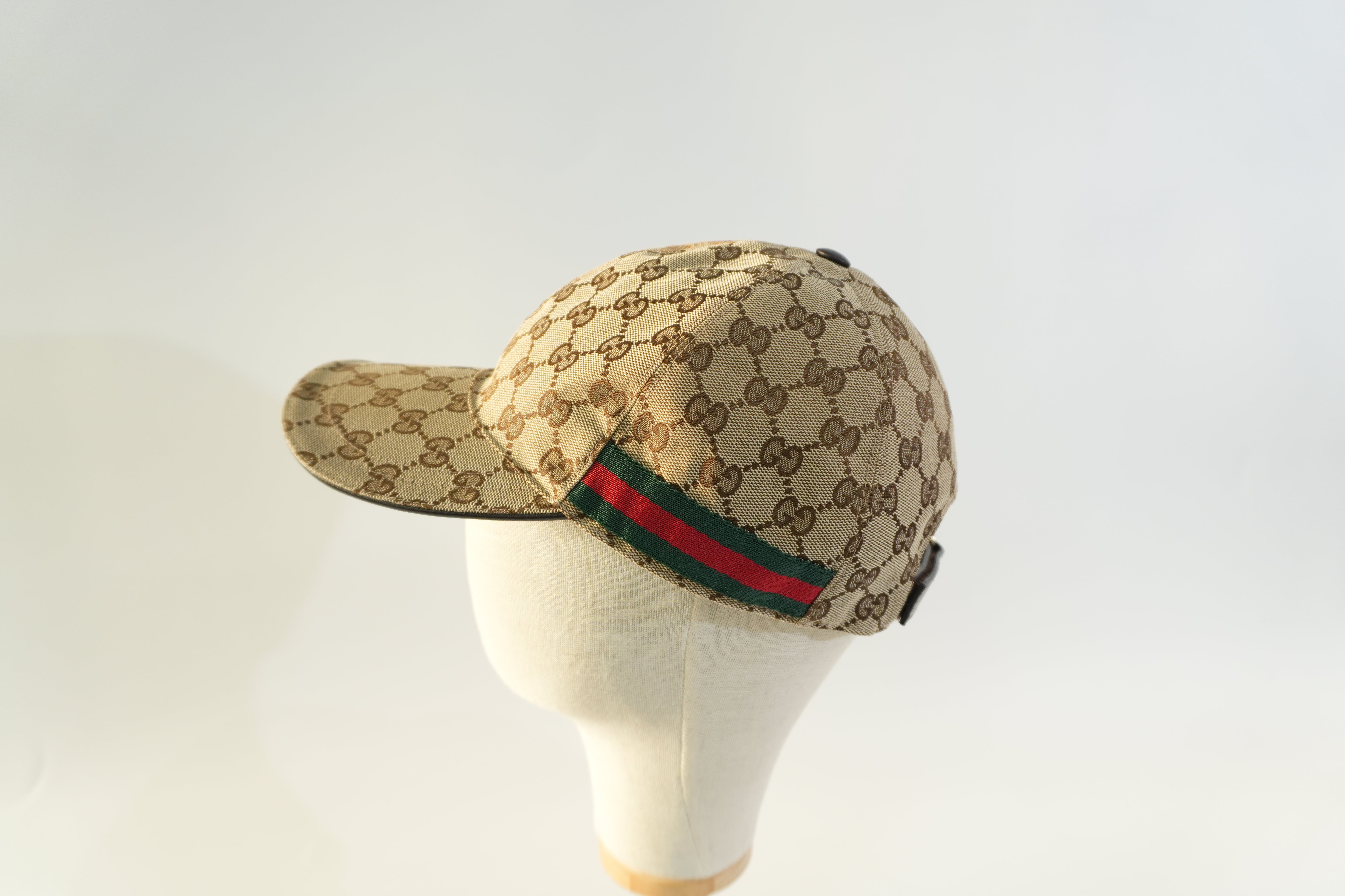 Pre-owned Gucci Ophidia Baseball Cap Size L Brown