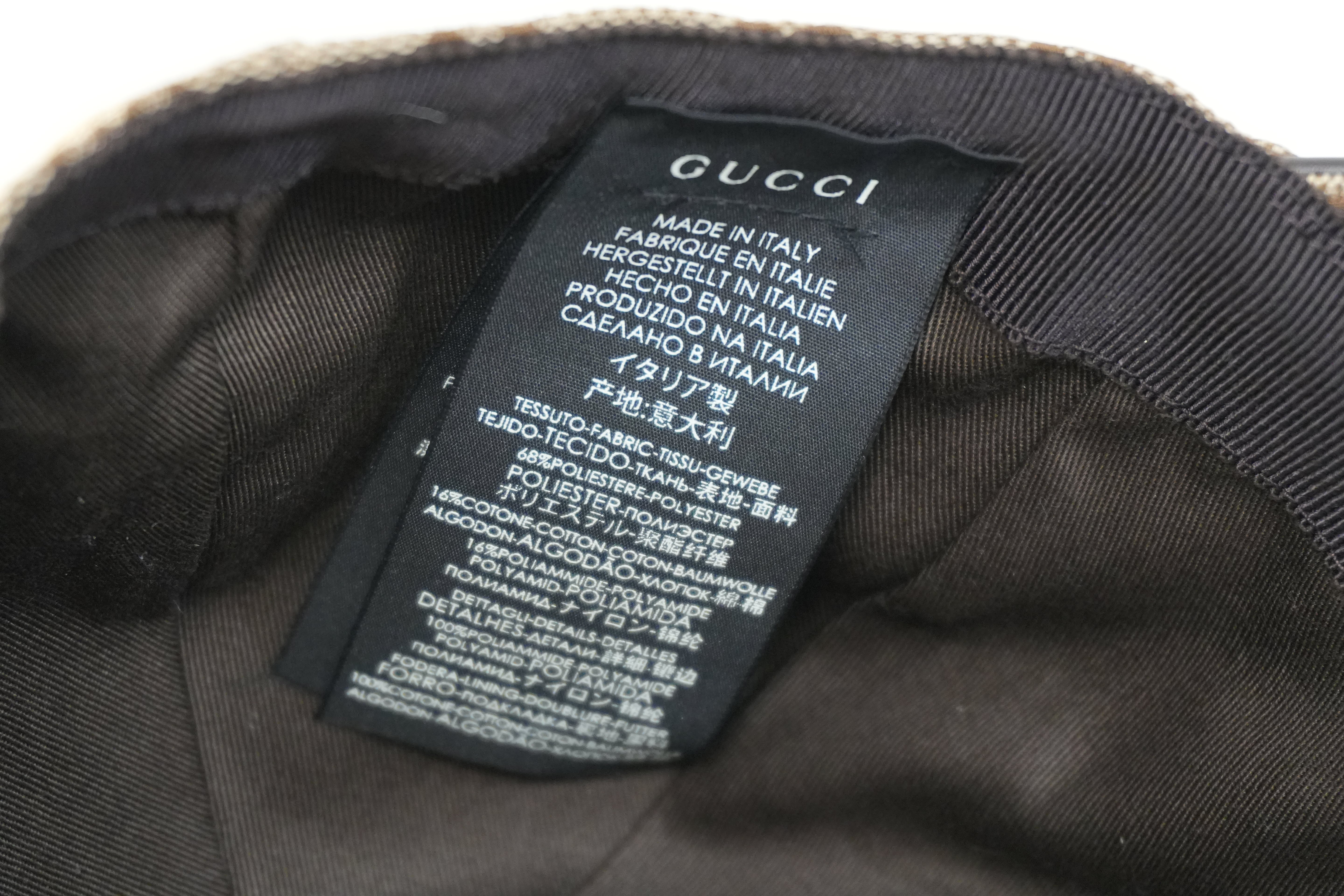 Pre-owned Gucci Ophidia Baseball Cap Size L Brown