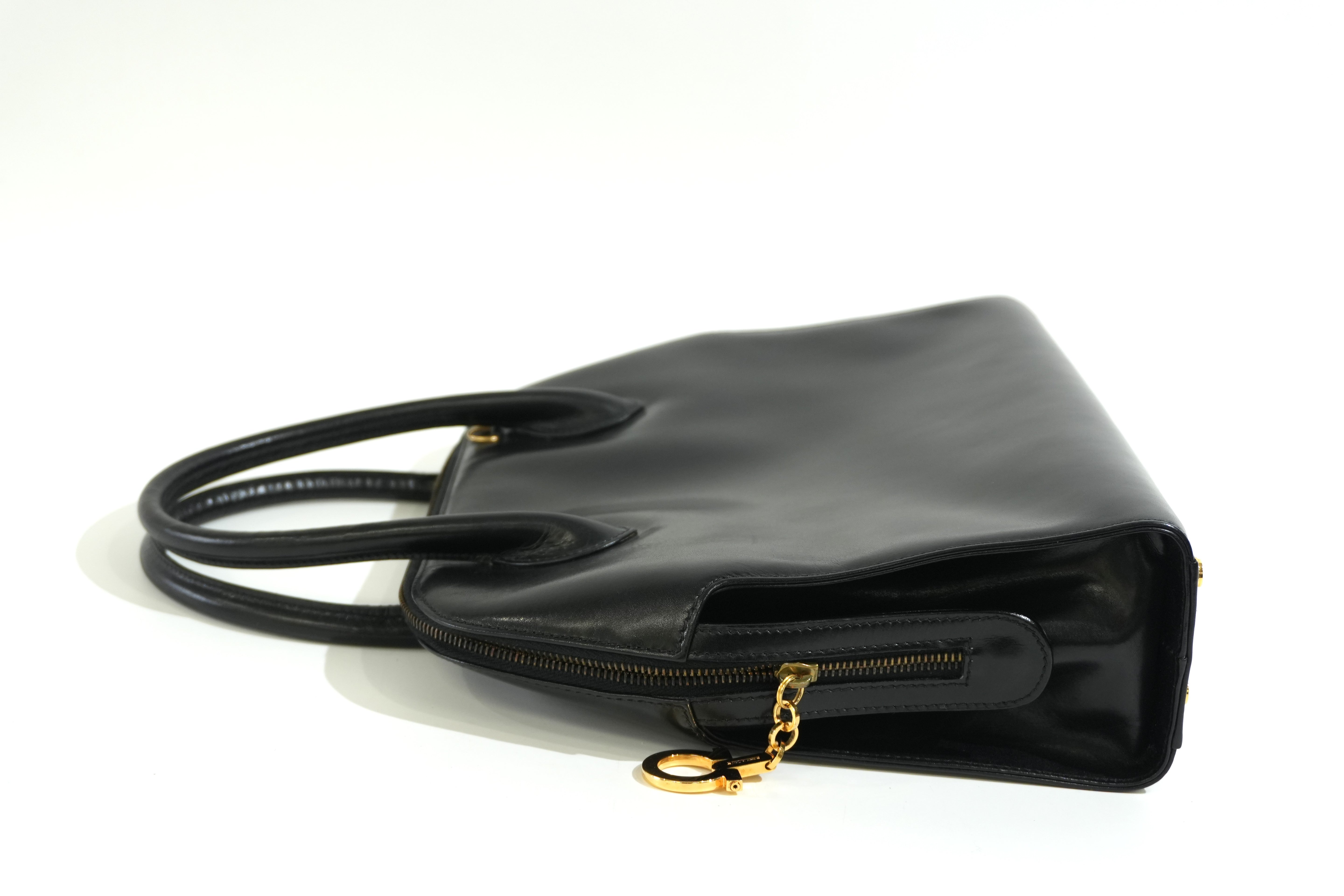 Pre-owned Ferragamo Leather Handbag Black