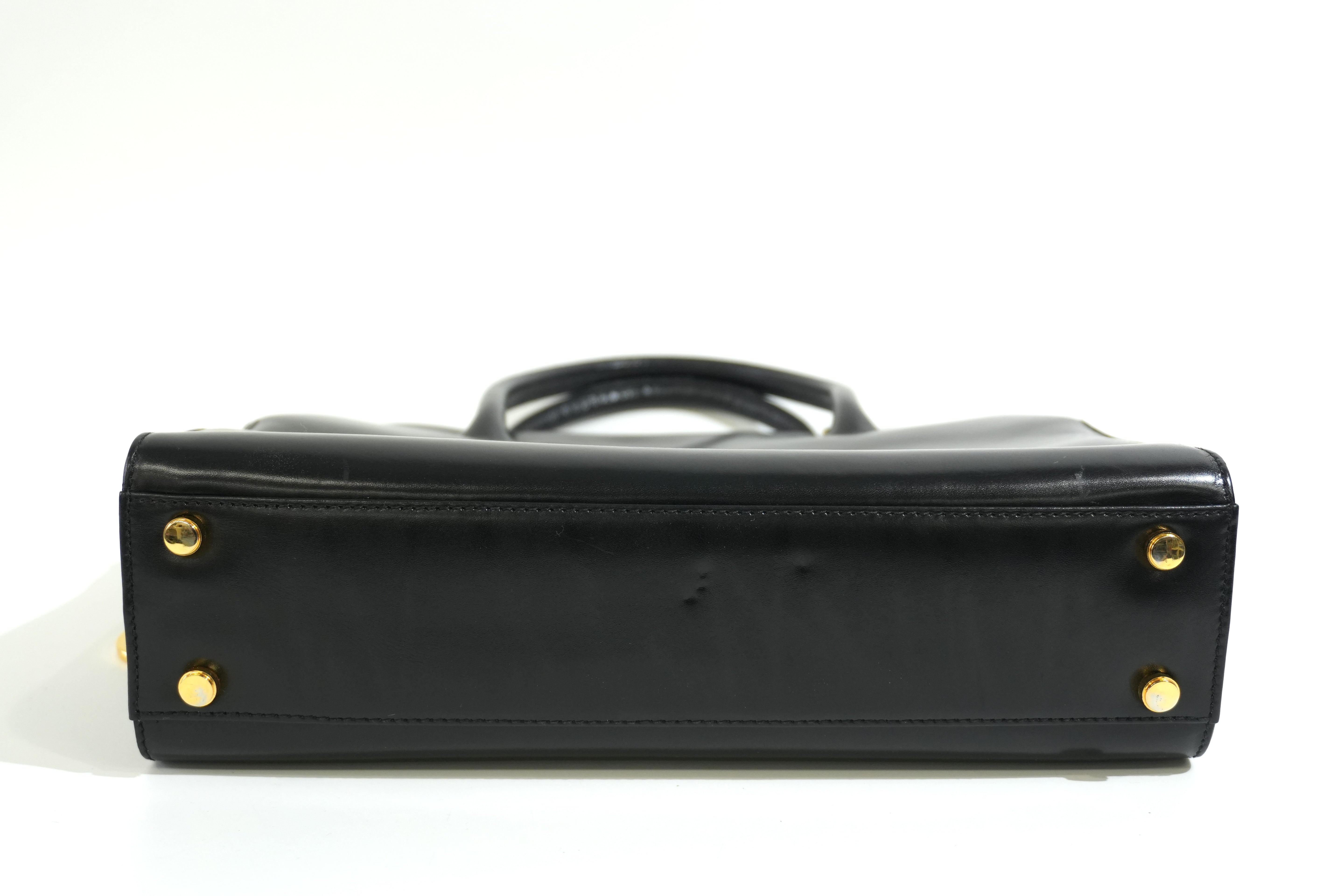 Pre-owned Ferragamo Leather Handbag Black
