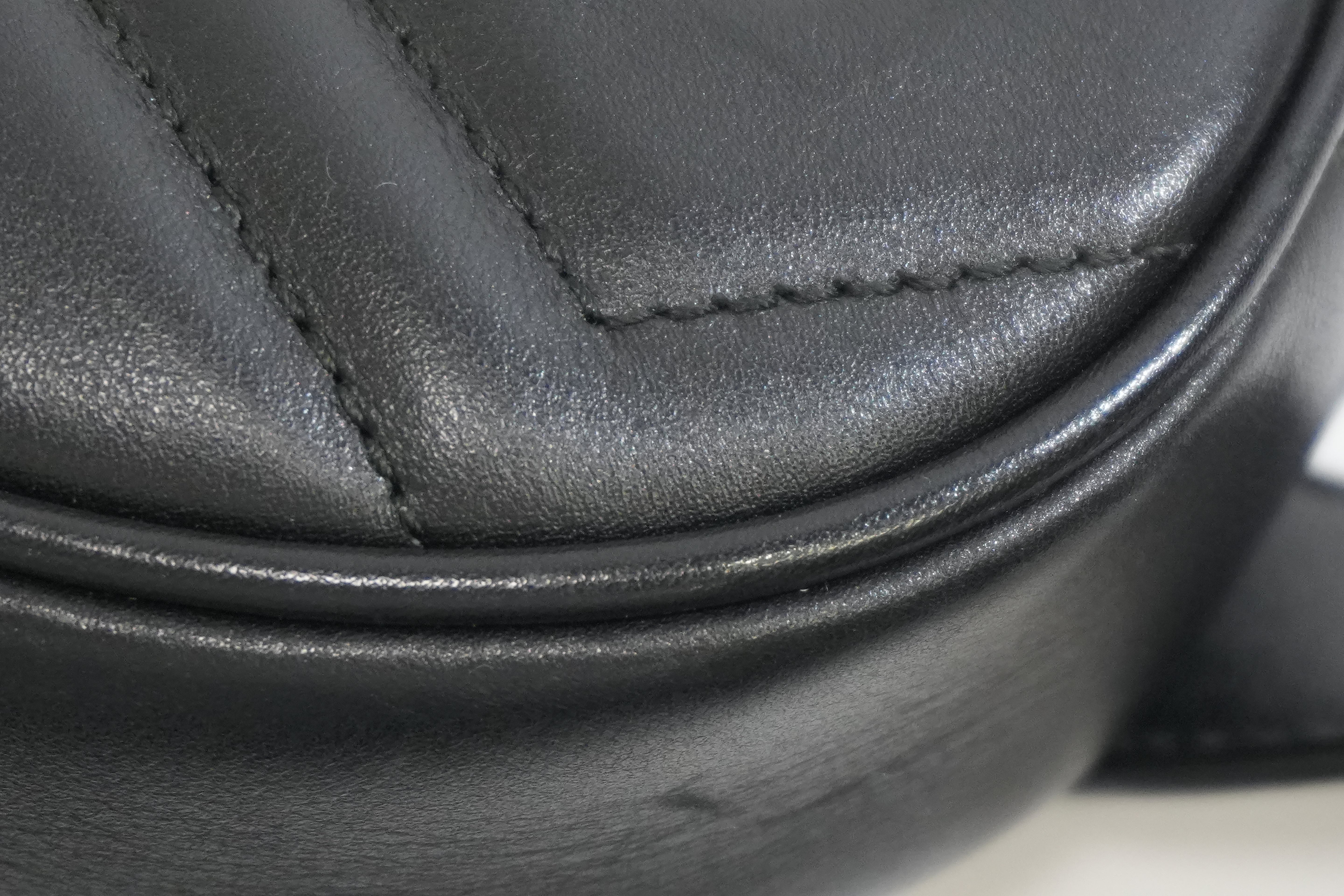Pre-owned Gucci Marmont Belt Bag Size 85 Black