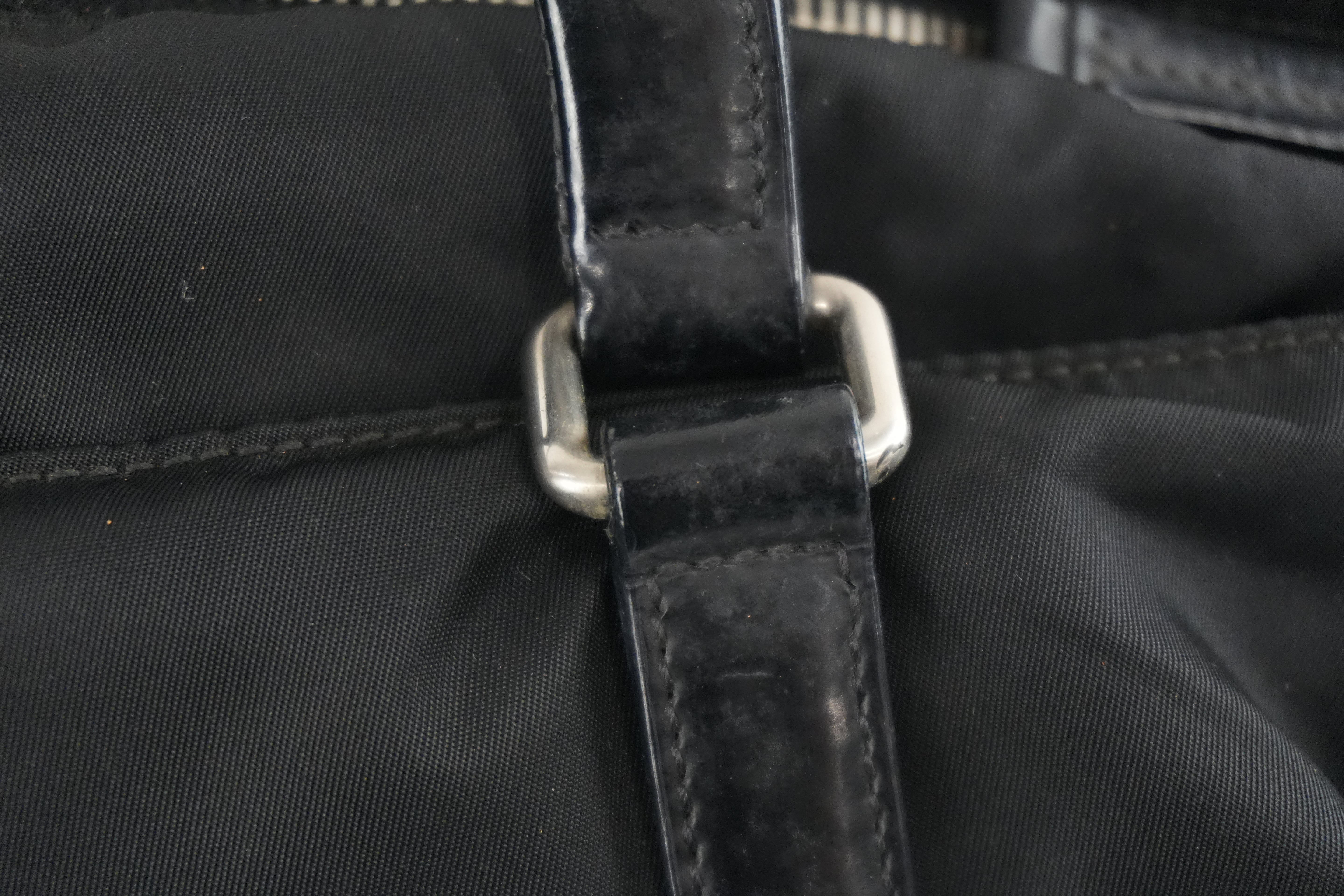 Prada Two Way Tote Bag Nylon Black Used