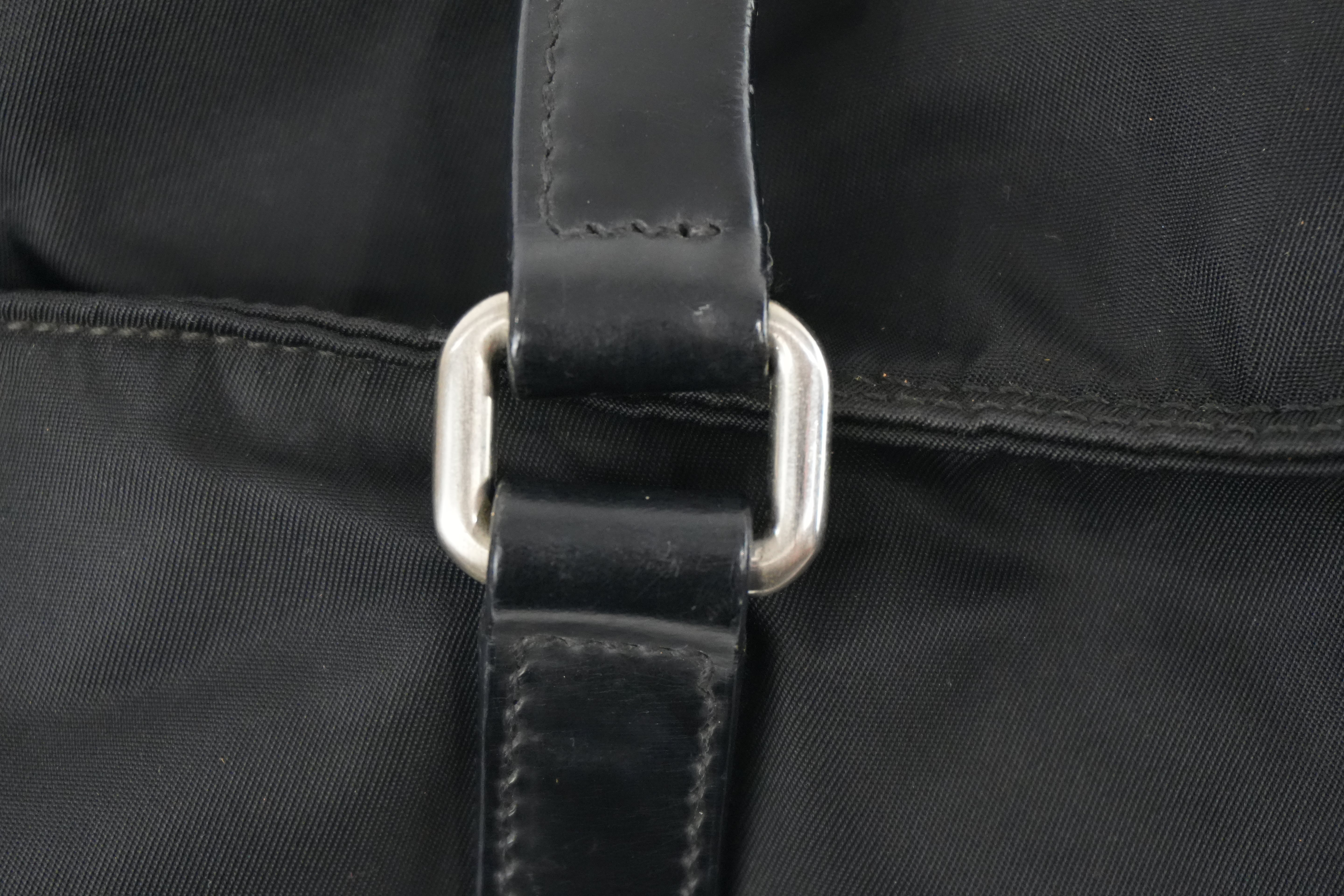 Prada Two Way Tote Bag Nylon Black Used