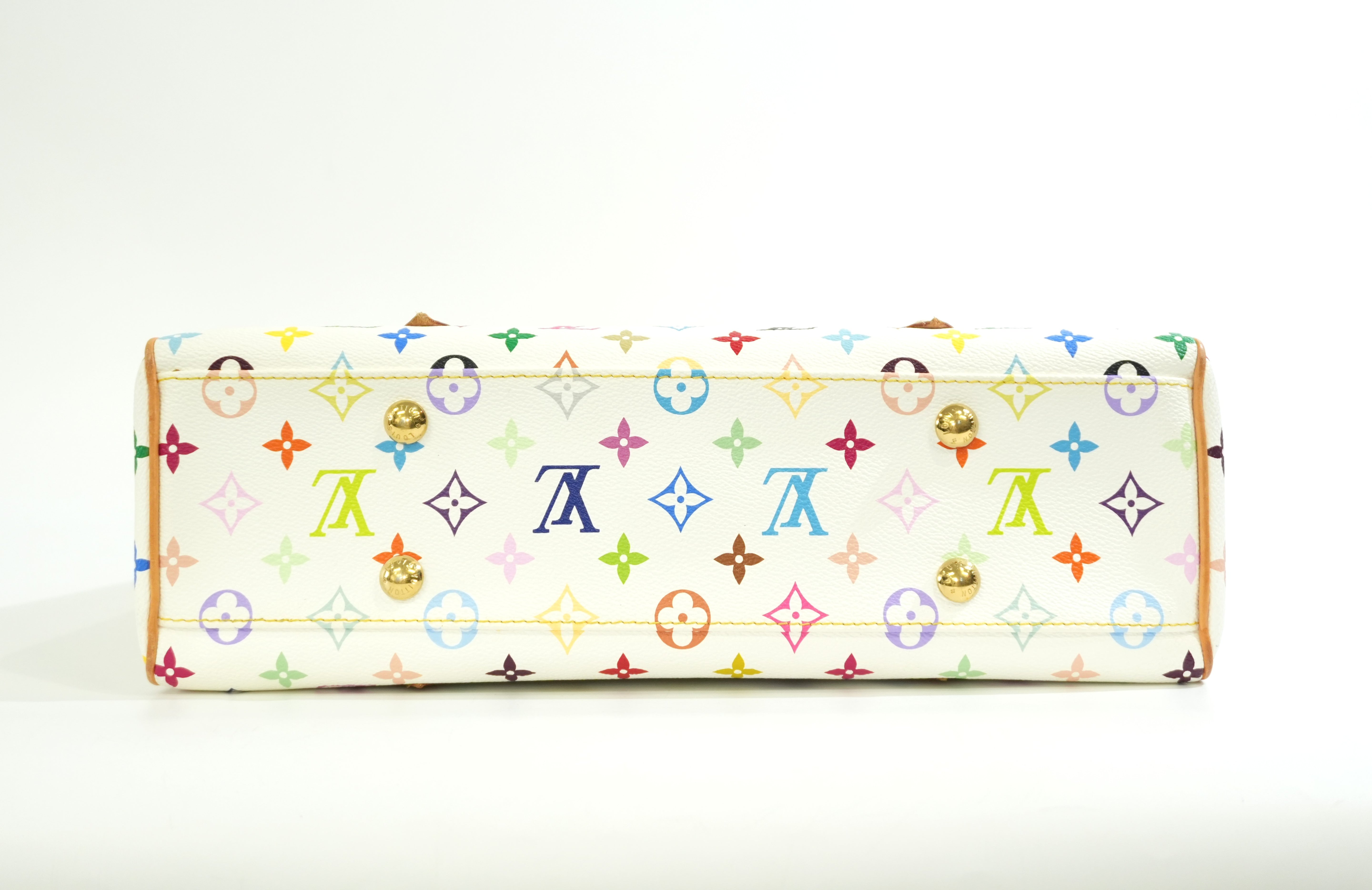 Pre-owned Louis Vuitton Multicolor Aurelia MM Tote Bag White