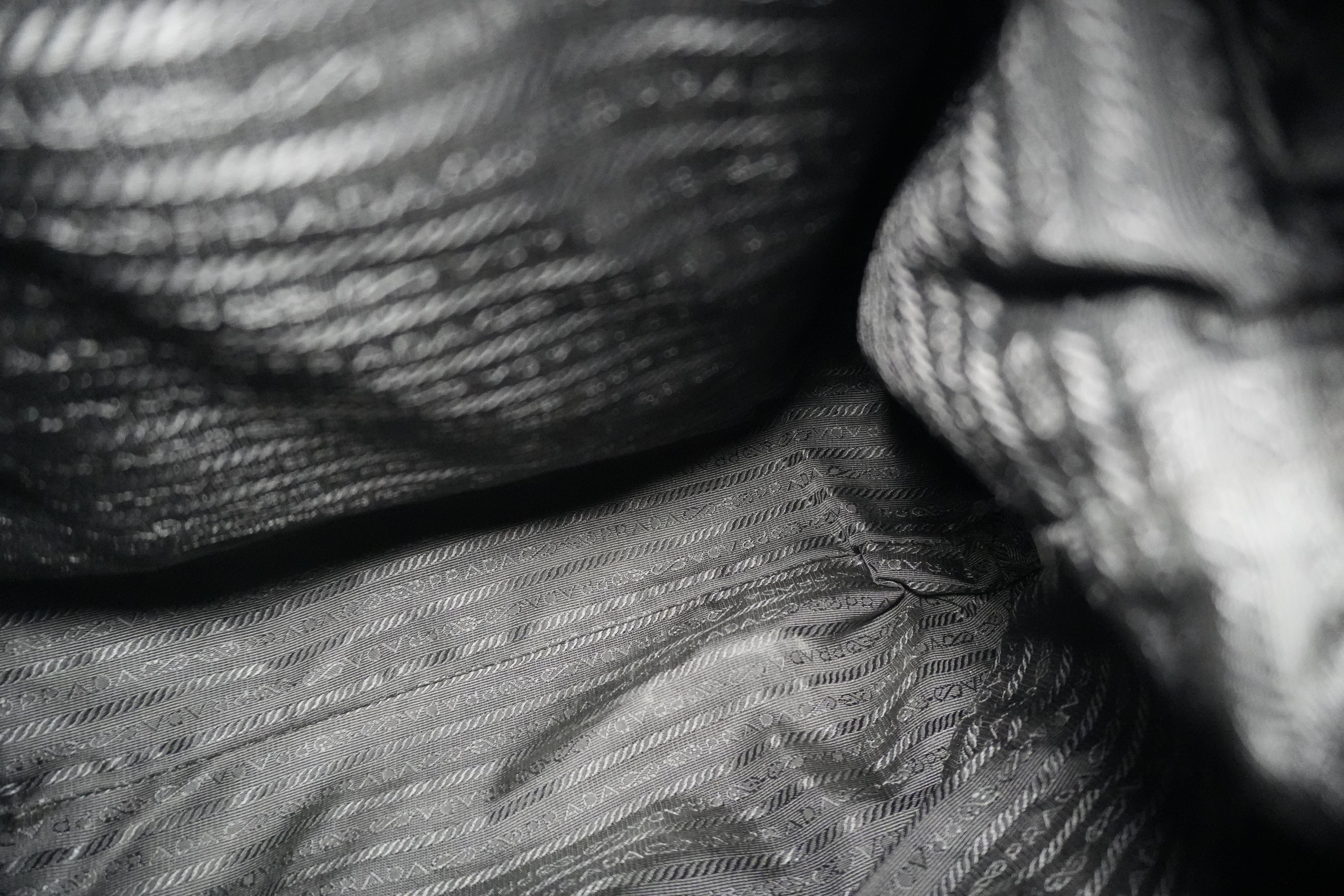 Prada Two Way Tote Bag Nylon Black Used