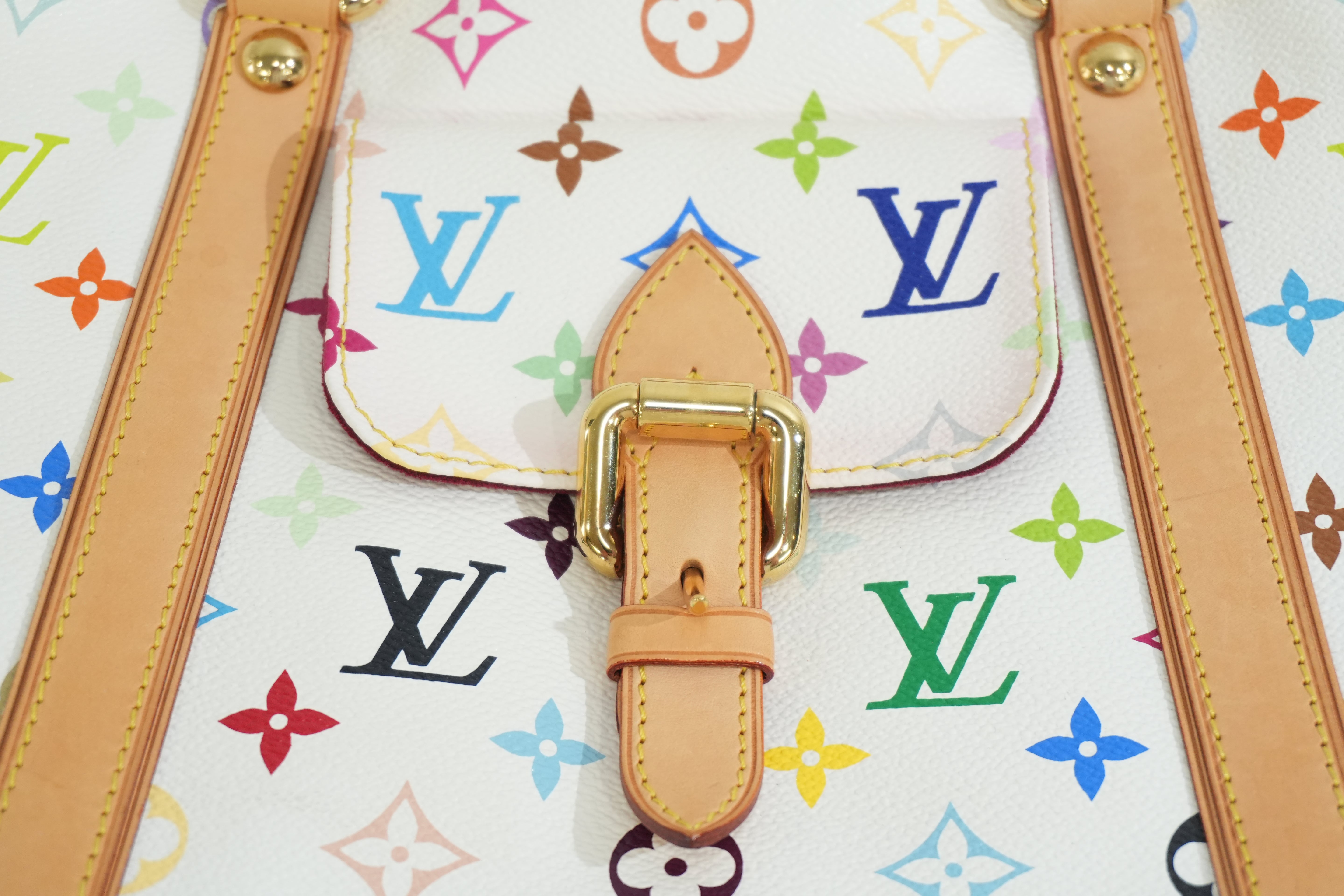 Pre-owned Louis Vuitton Multicolor Aurelia MM Tote Bag White
