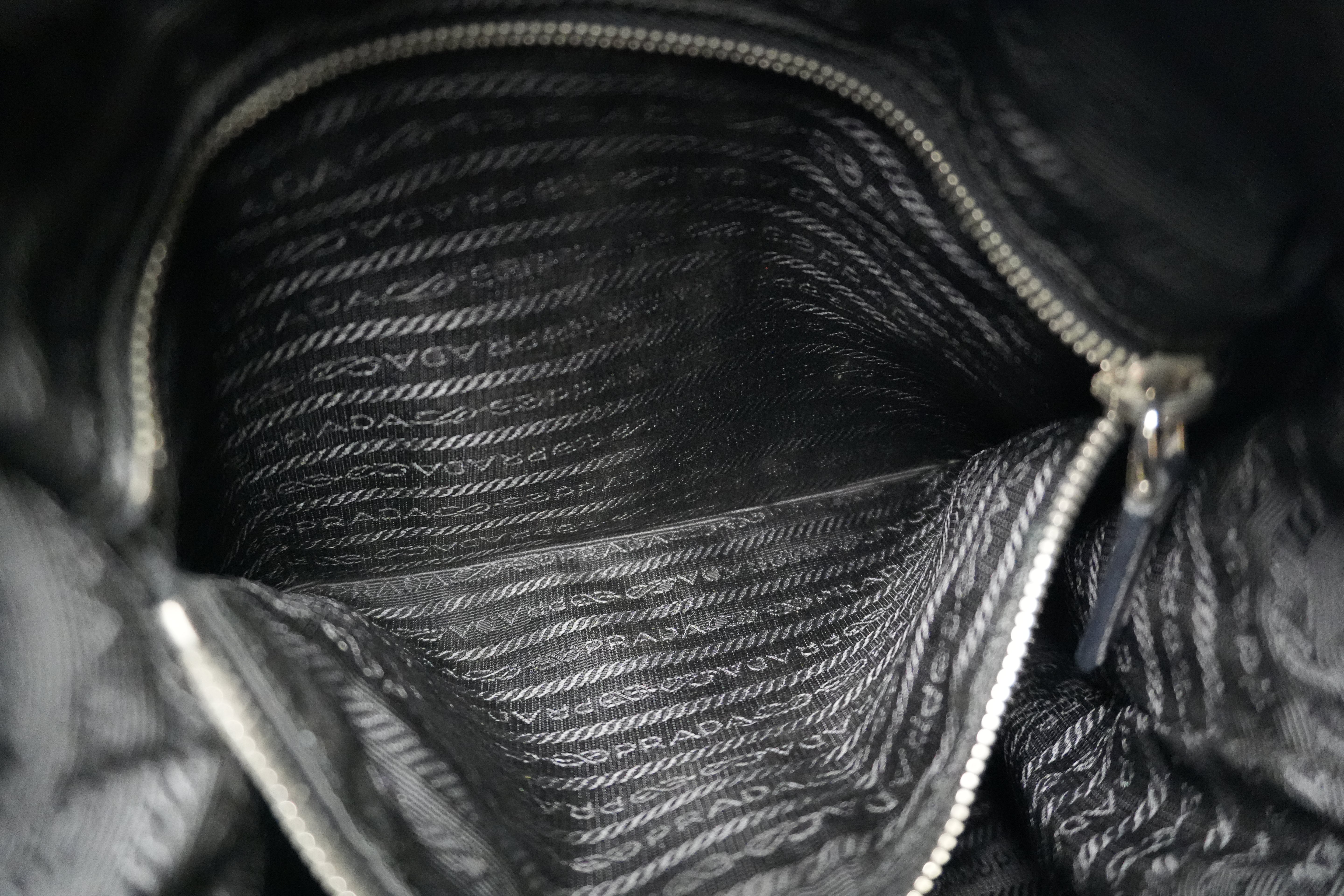 Prada Two Way Tote Bag Nylon Black Used