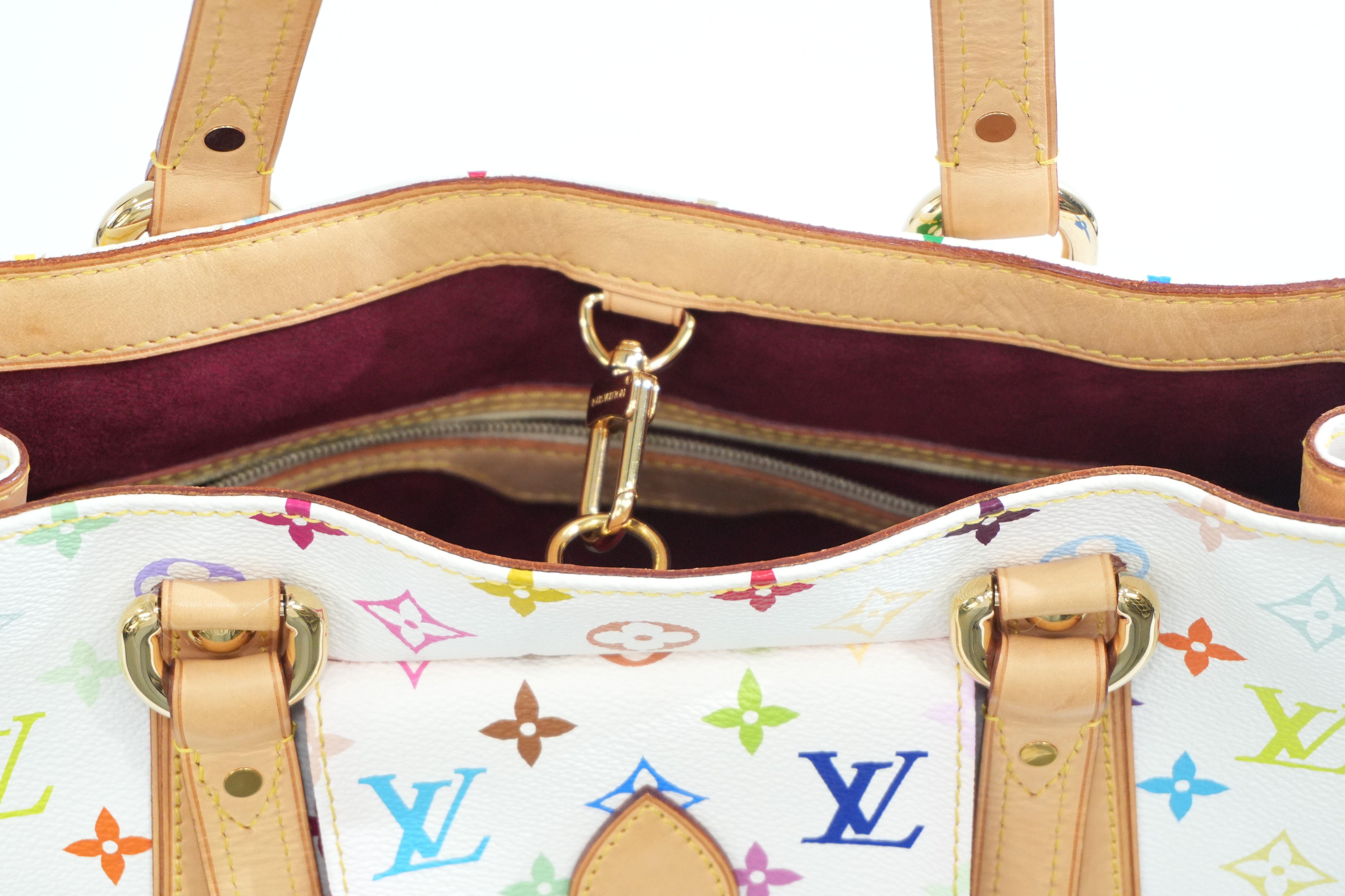 Pre-owned Louis Vuitton Multicolor Aurelia MM Tote Bag White