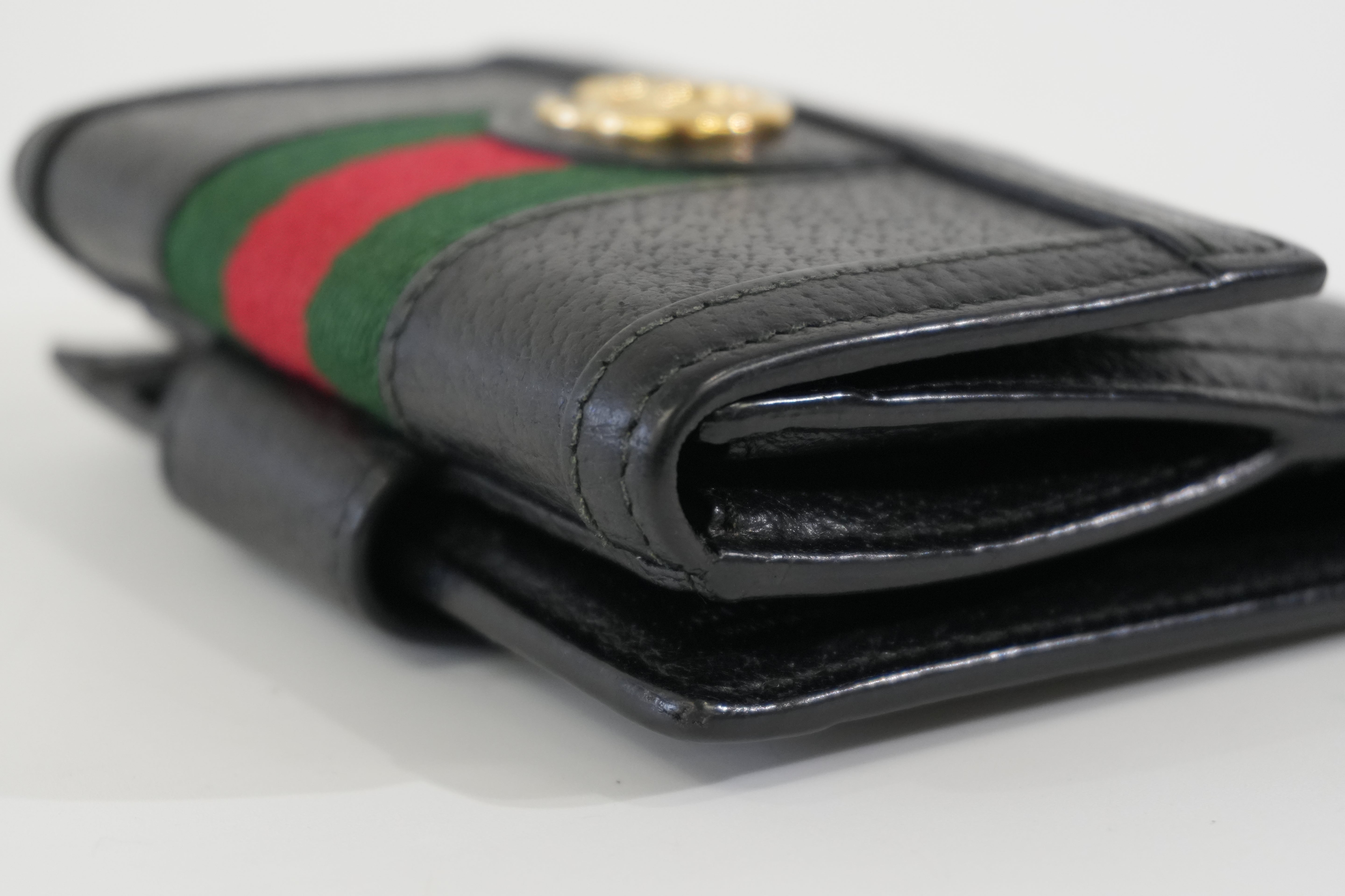 Pre-owned Gucci Ophidia Bifold Wallet Black