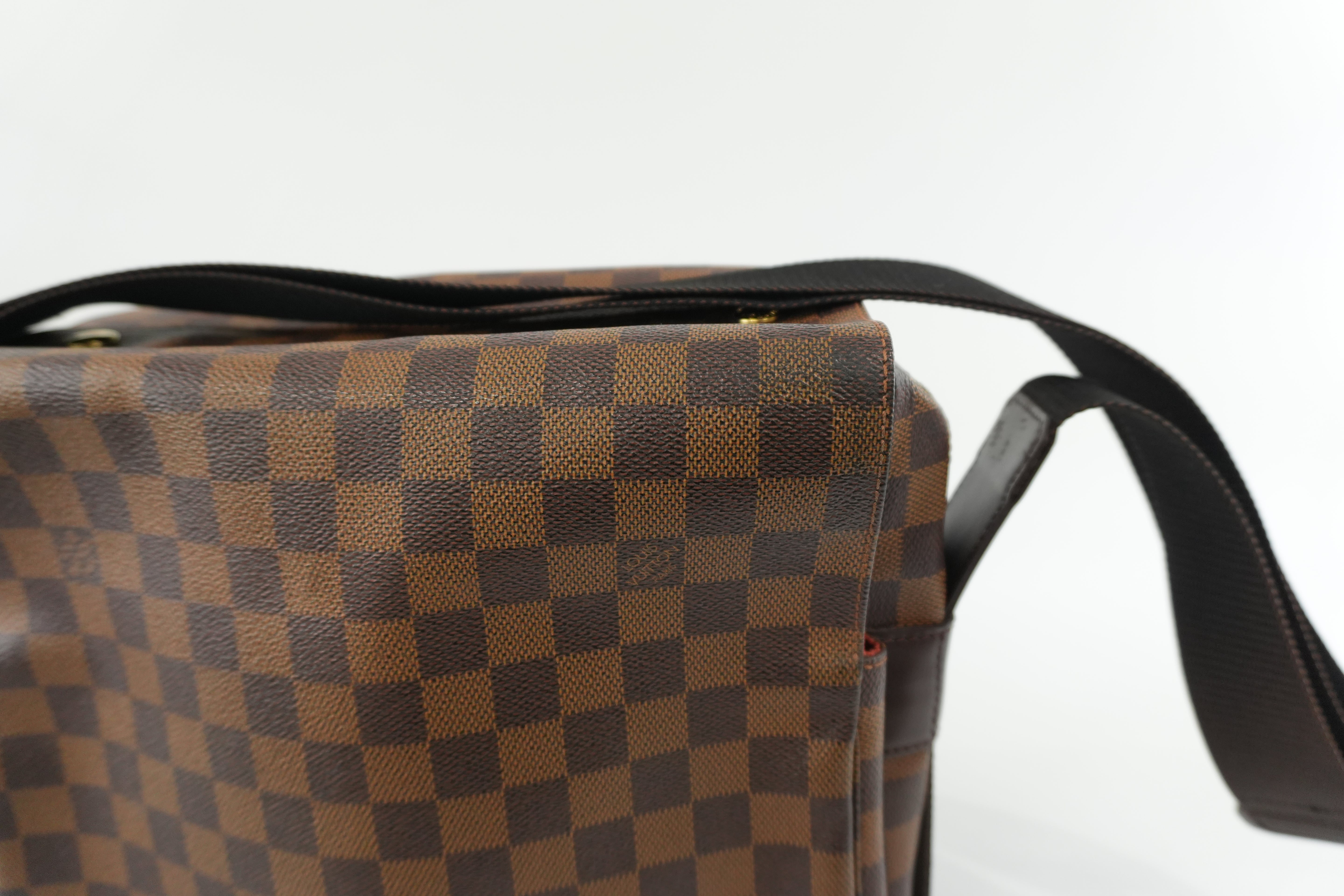 Pre-owned Louis Vuitton Damier Ebene Naviglio Messenger Bag