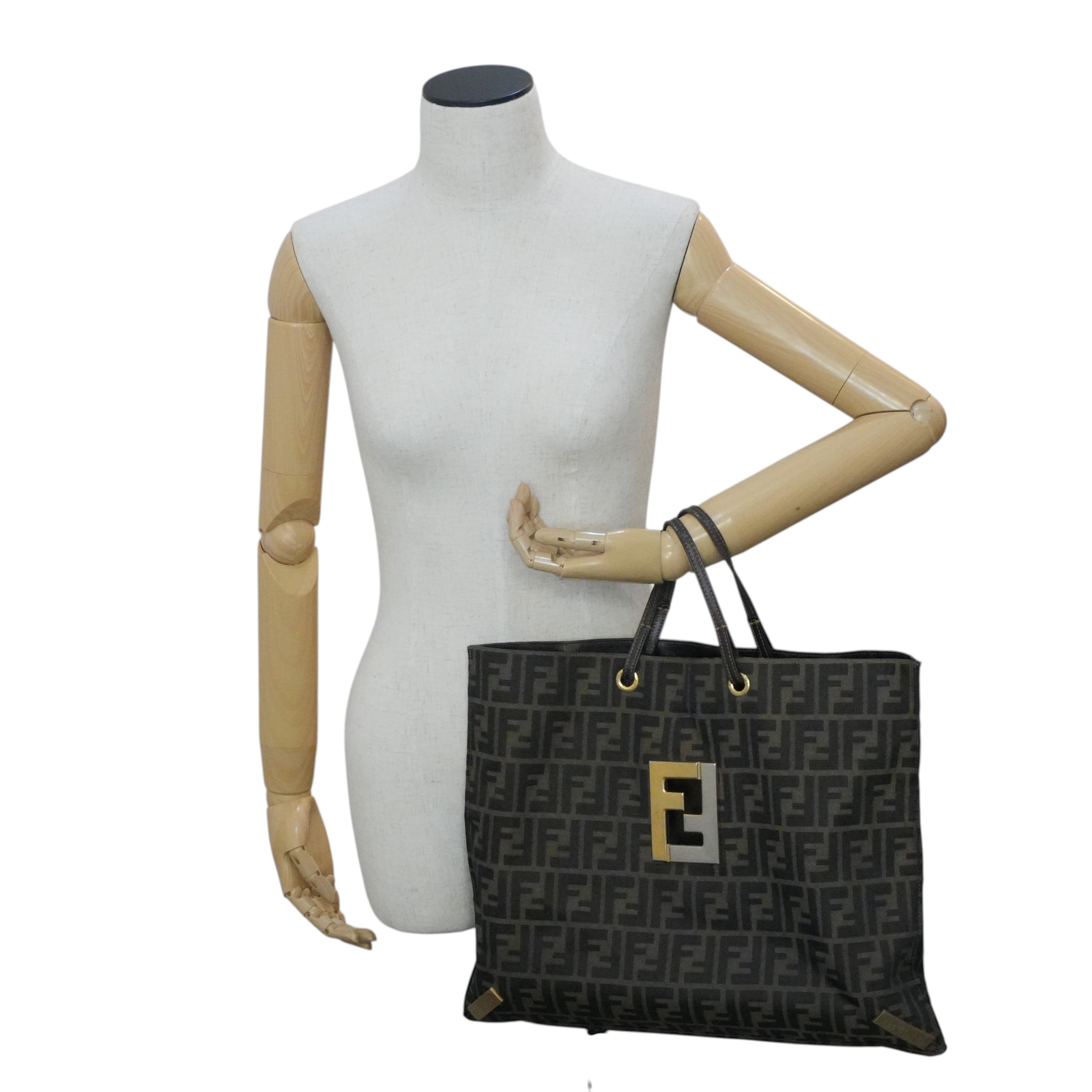 Pre-owned Fendi Zucca Tote Bag Brown