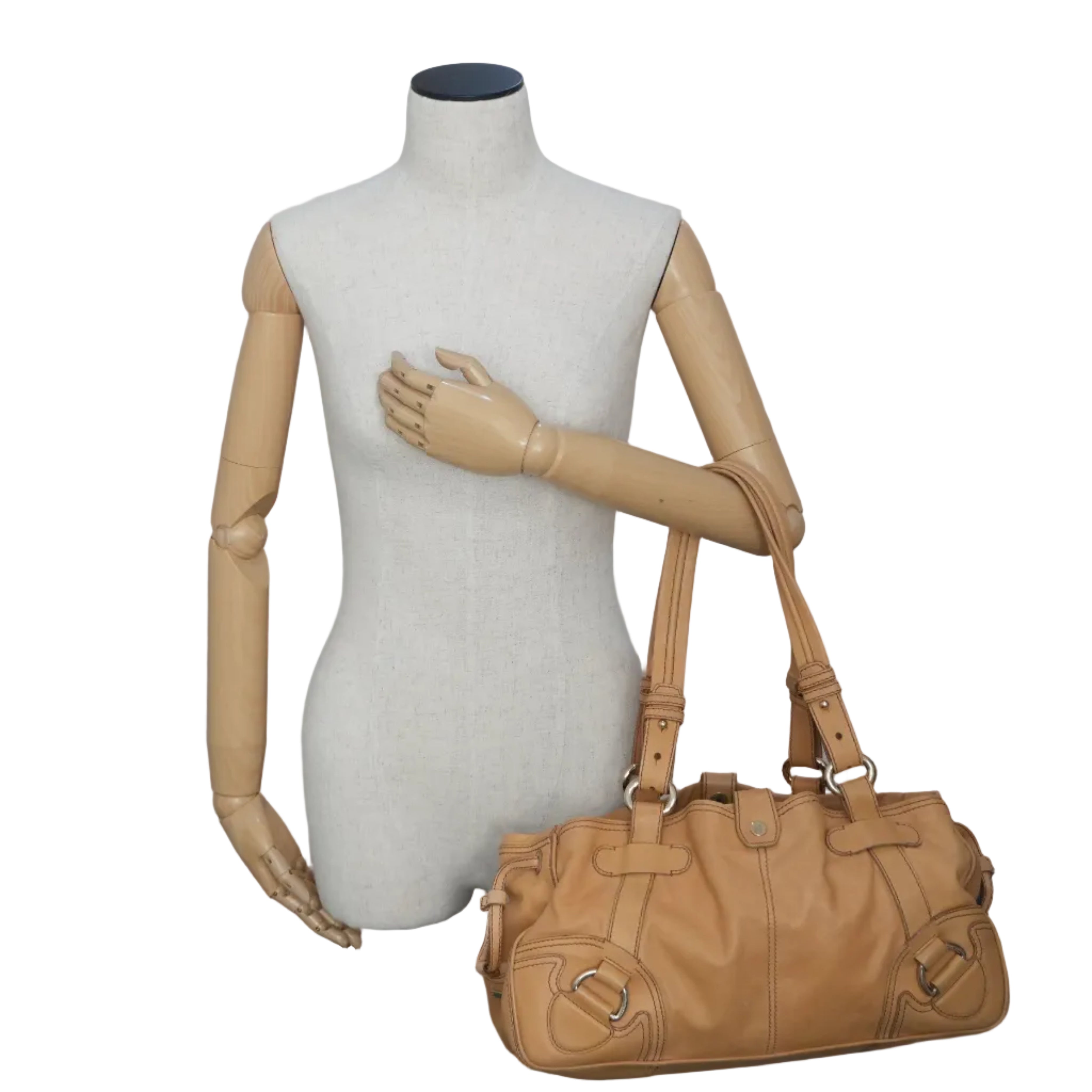 Pre-owned Celine Calfskin Leather Boogie Tote Bag Brown