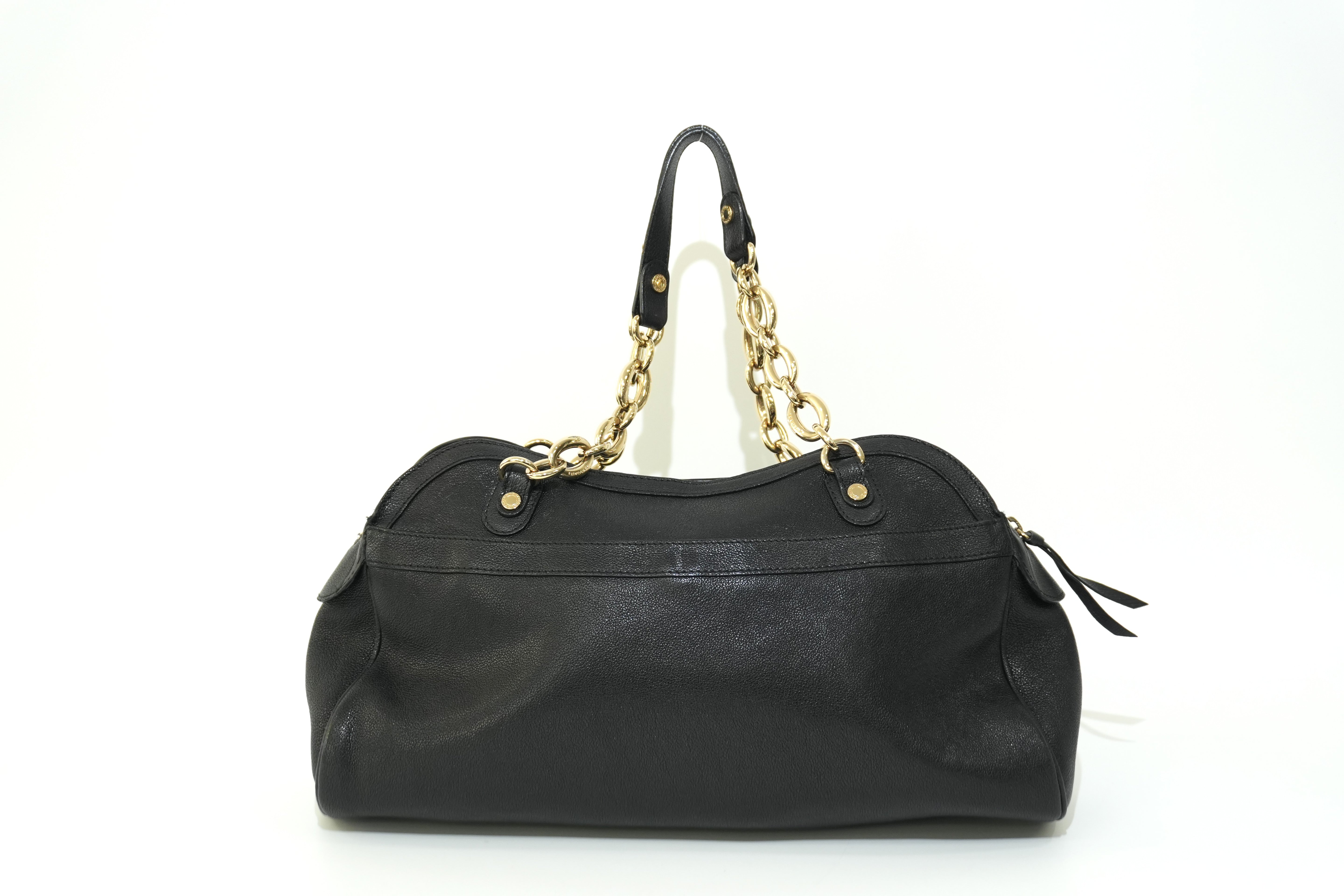 Pre-owned Bvlgari Leather Tote Bag Black
