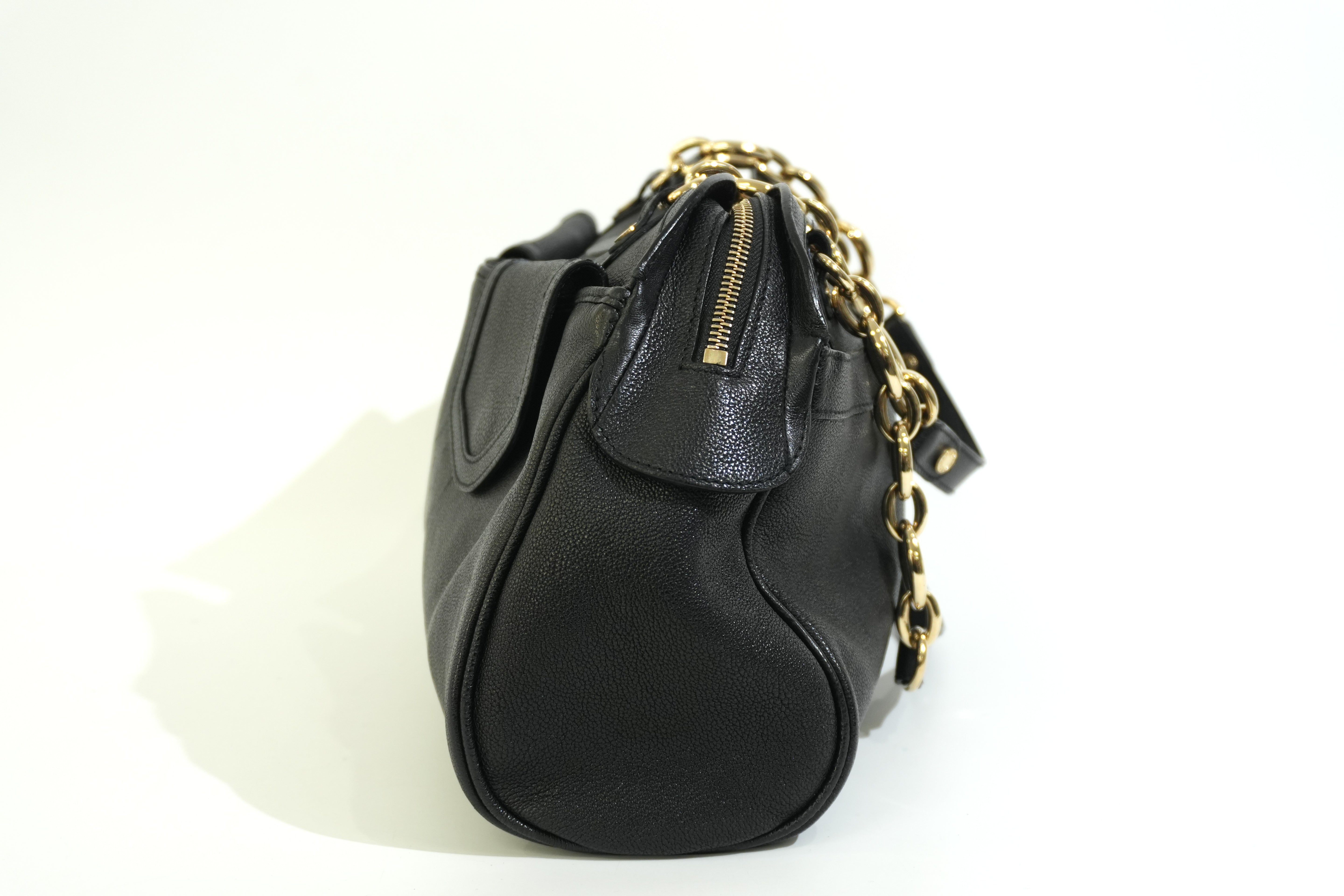 Pre-owned Bvlgari Leather Tote Bag Black