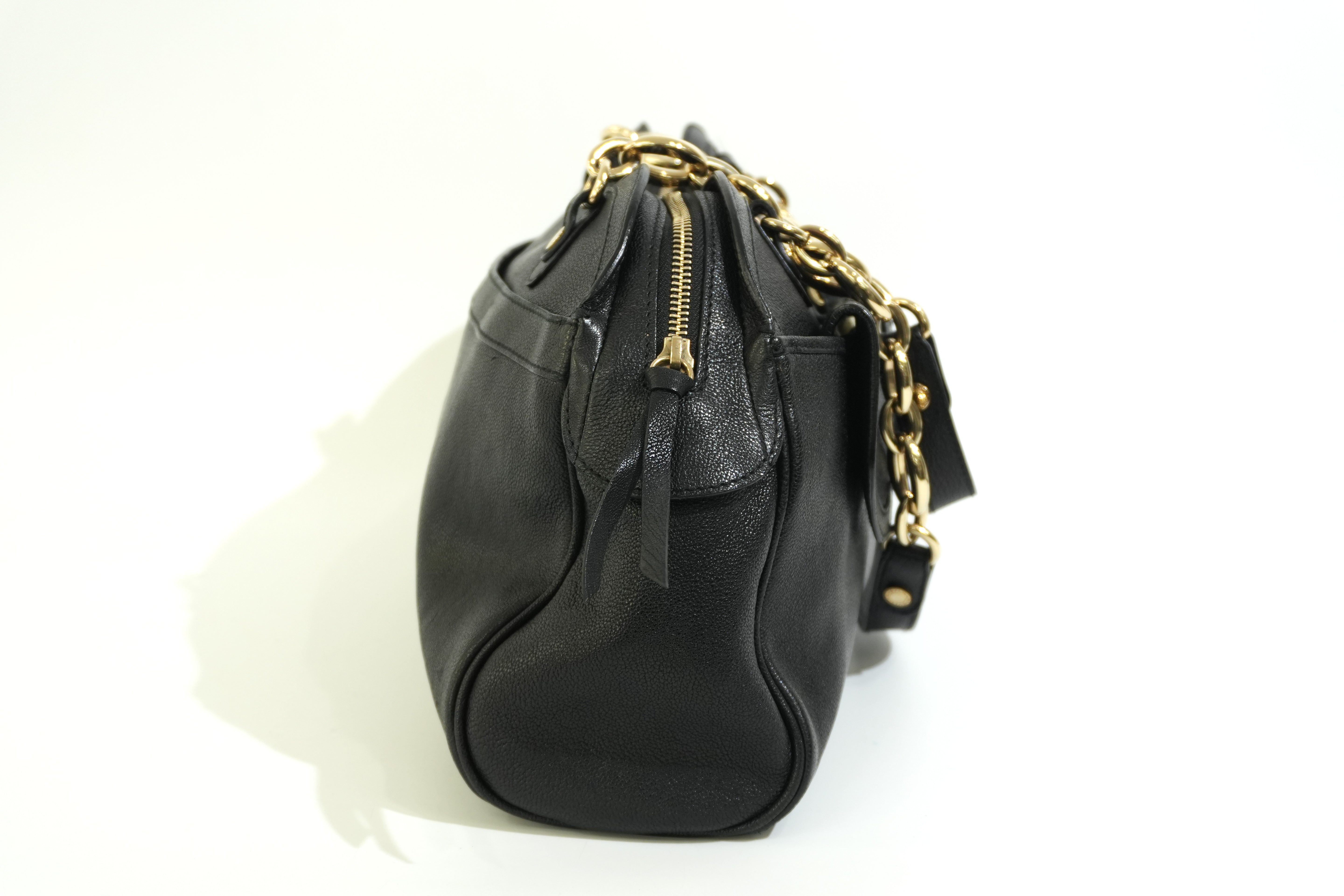 Pre-owned Bvlgari Leather Tote Bag Black