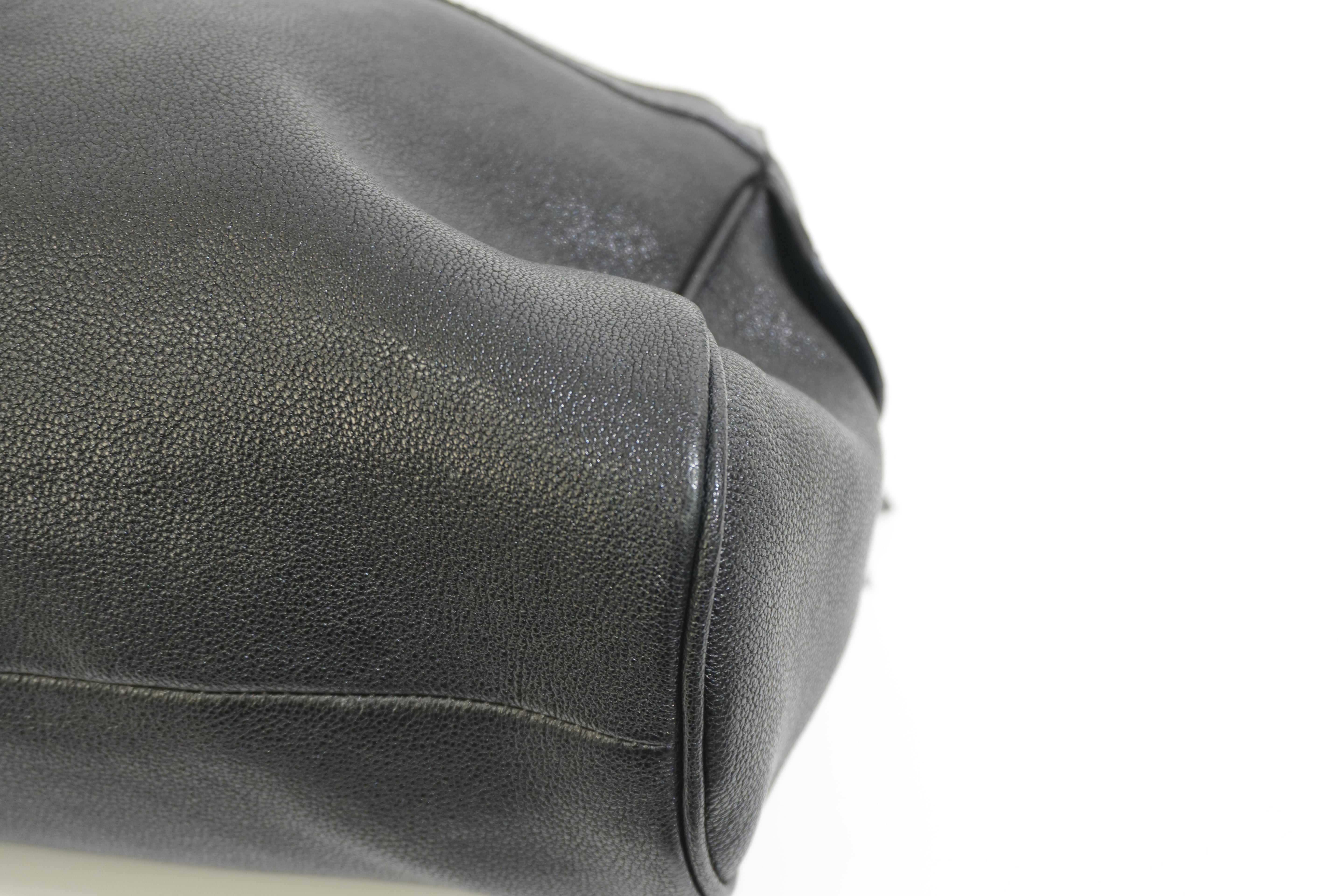 Pre-owned Bvlgari Leather Tote Bag Black