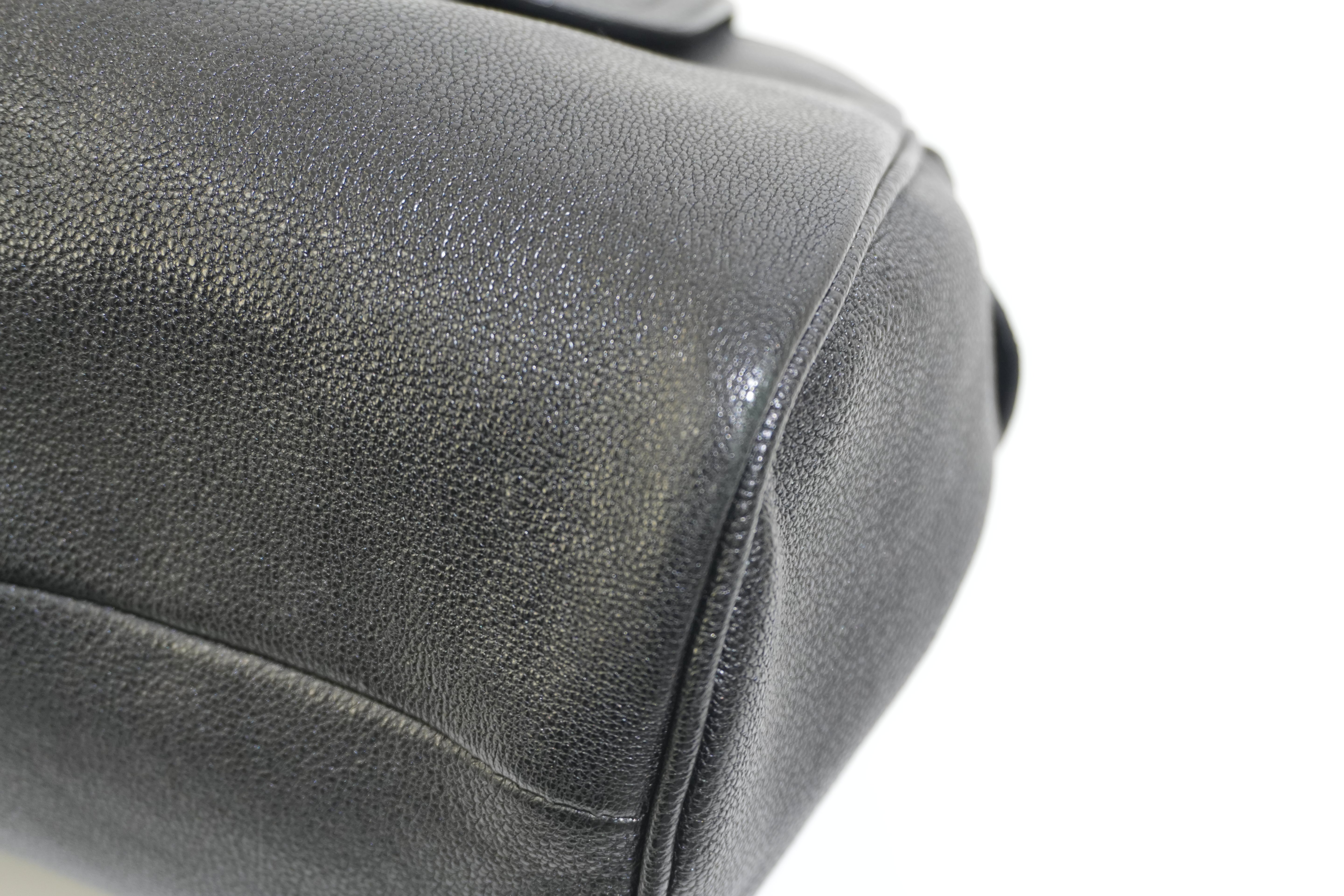 Pre-owned Bvlgari Leather Tote Bag Black