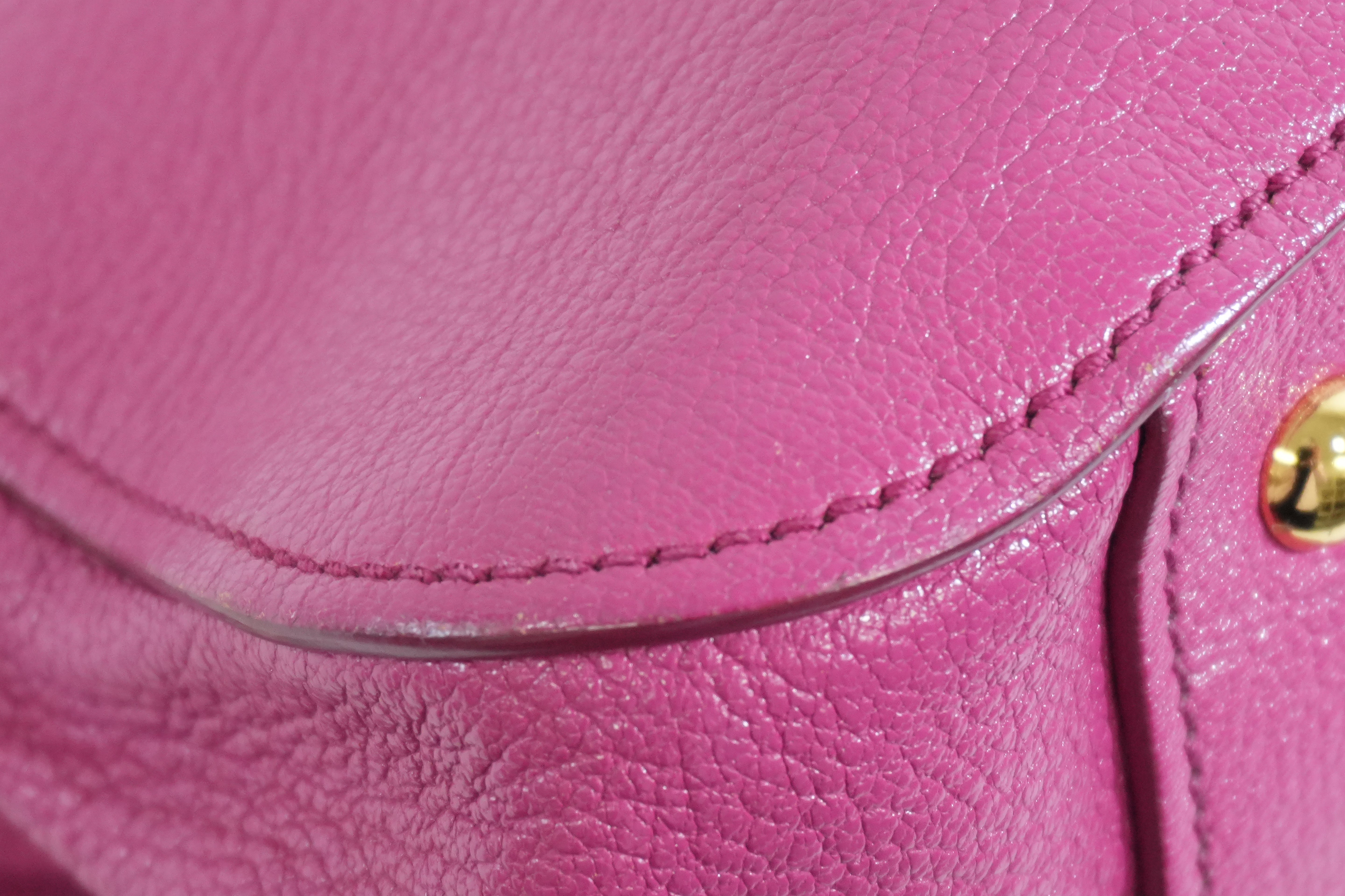 Pre-owned Miu Miu Two Way Madras Shoulder Bag Pink