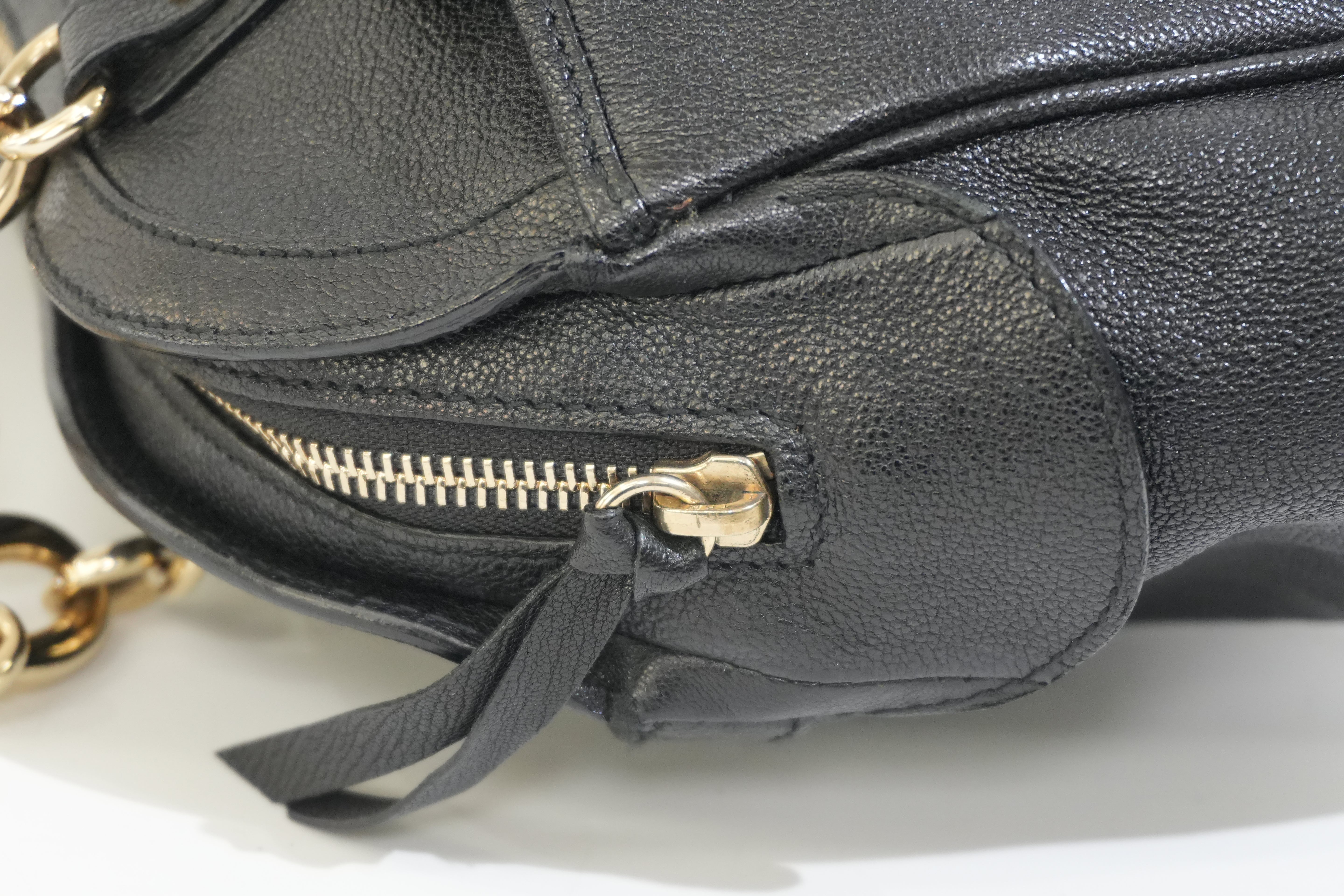 Pre-owned Bvlgari Leather Tote Bag Black
